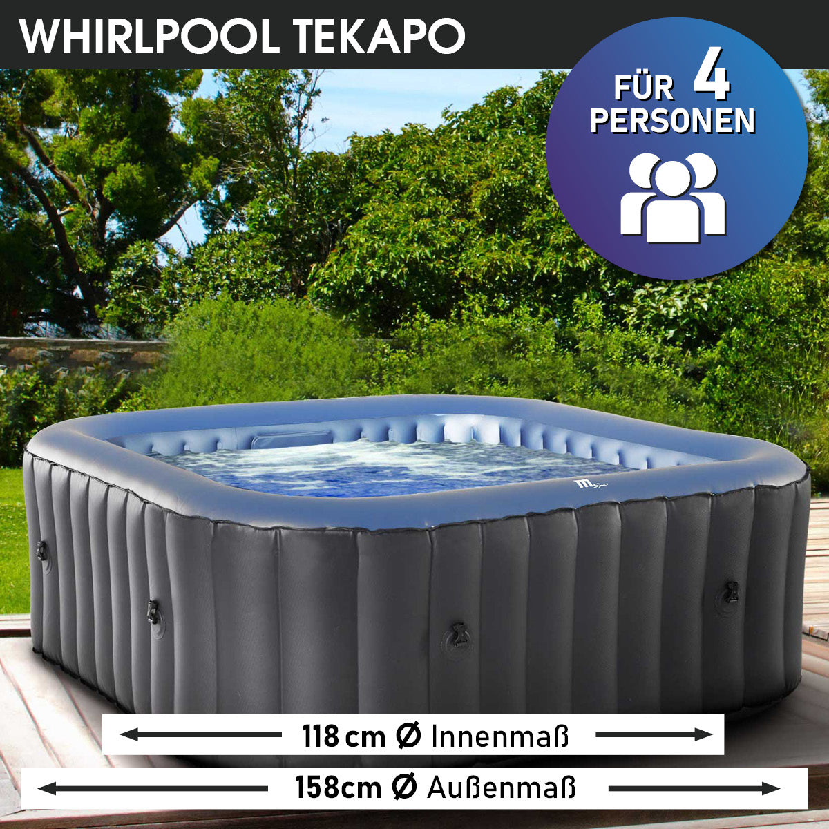 Aufblasbarer Whirlpool MSpa TEKAPO COMFORT 4 Personen