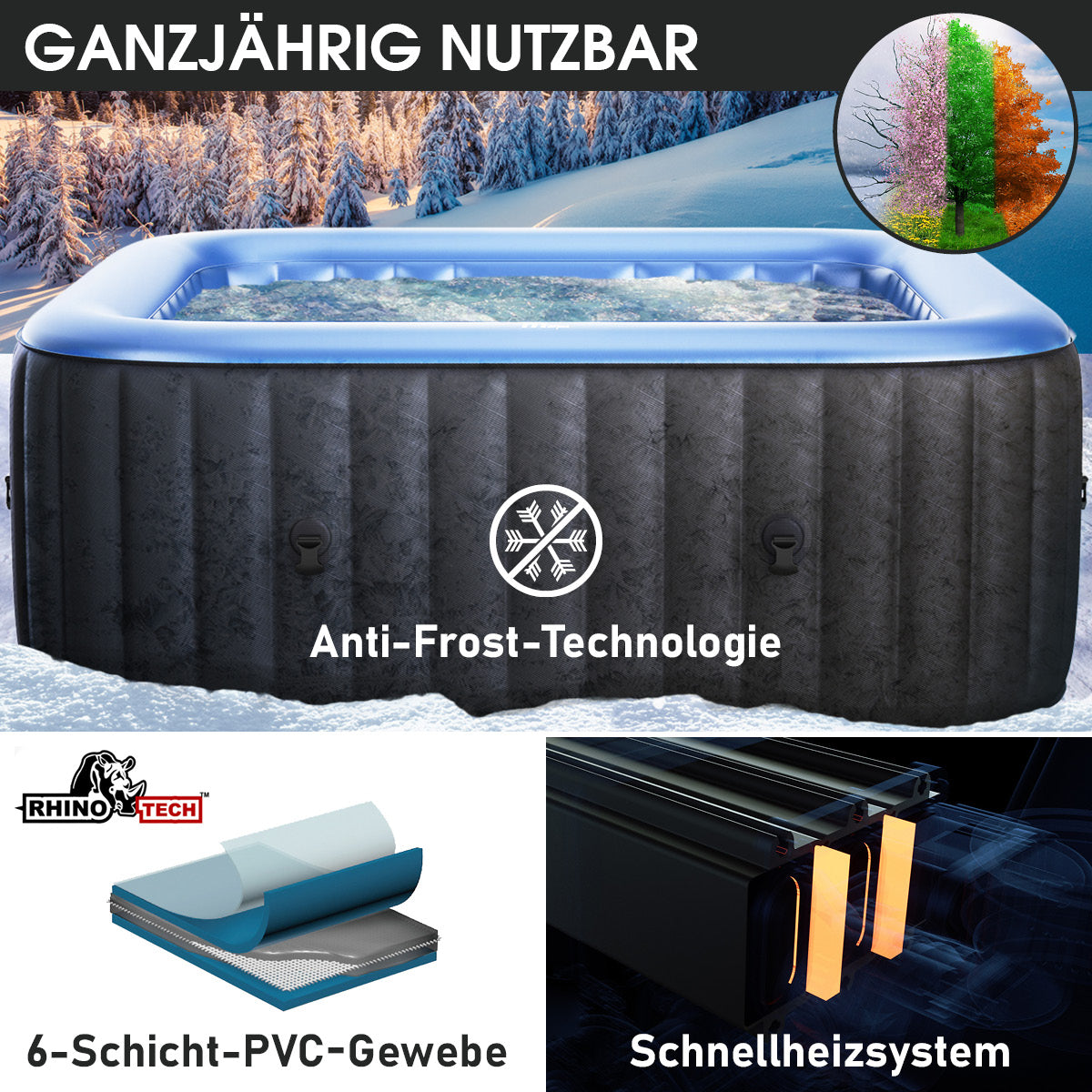 Aufblasbarer Whirlpool MSpa TEKAPO COMFORT 6 Personen