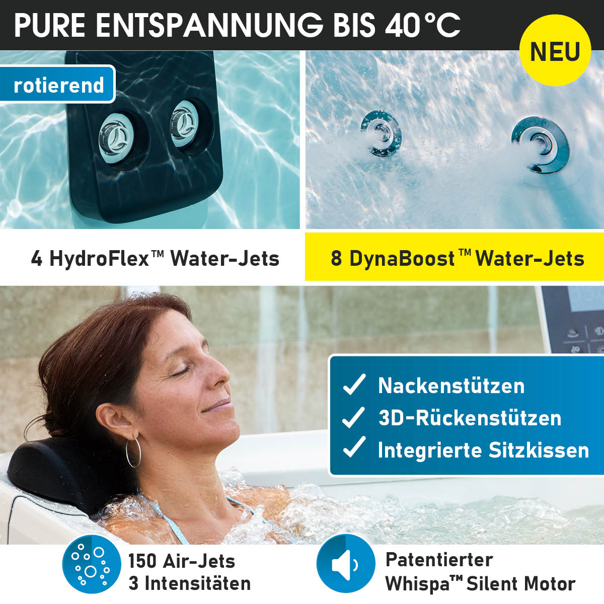 BRAST MSpa Whirlpool OSLO 200 6 Personen mit LED