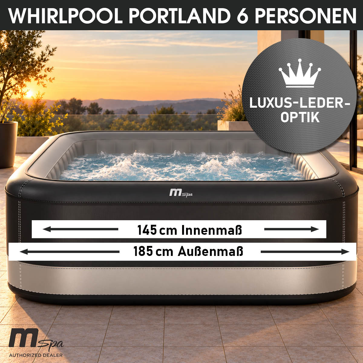 BRAST Aufblasbarer Whirlpool MSpa Premium PORTLAND