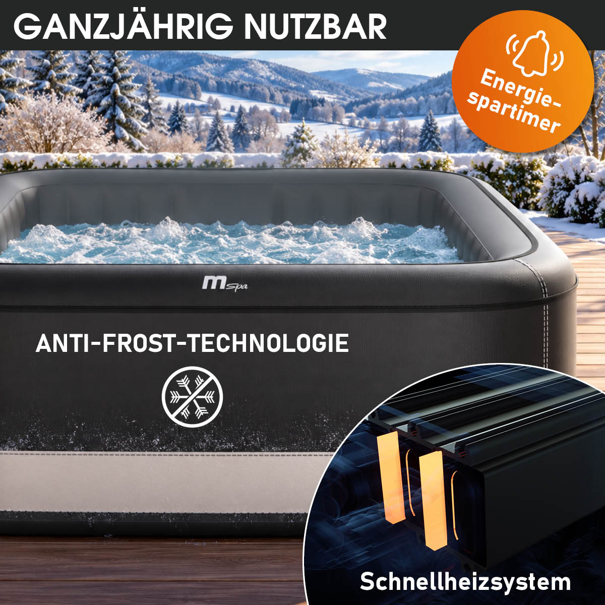 BRAST Aufblasbarer Whirlpool MSpa Premium PORTLAND