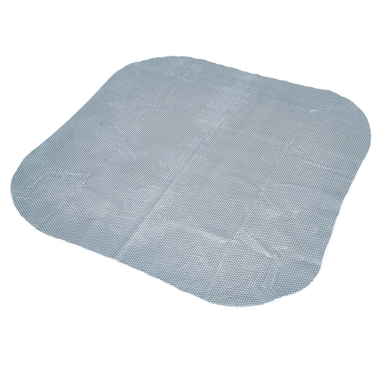 Hellgraue, quadratische Bodenmatte aus weichem Material für MSpa Whirlpools, 6 Personen.