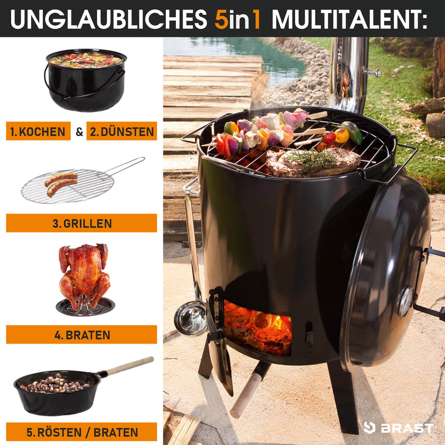 Gulaschkanone Eintopfofen DELUXE 8tlg