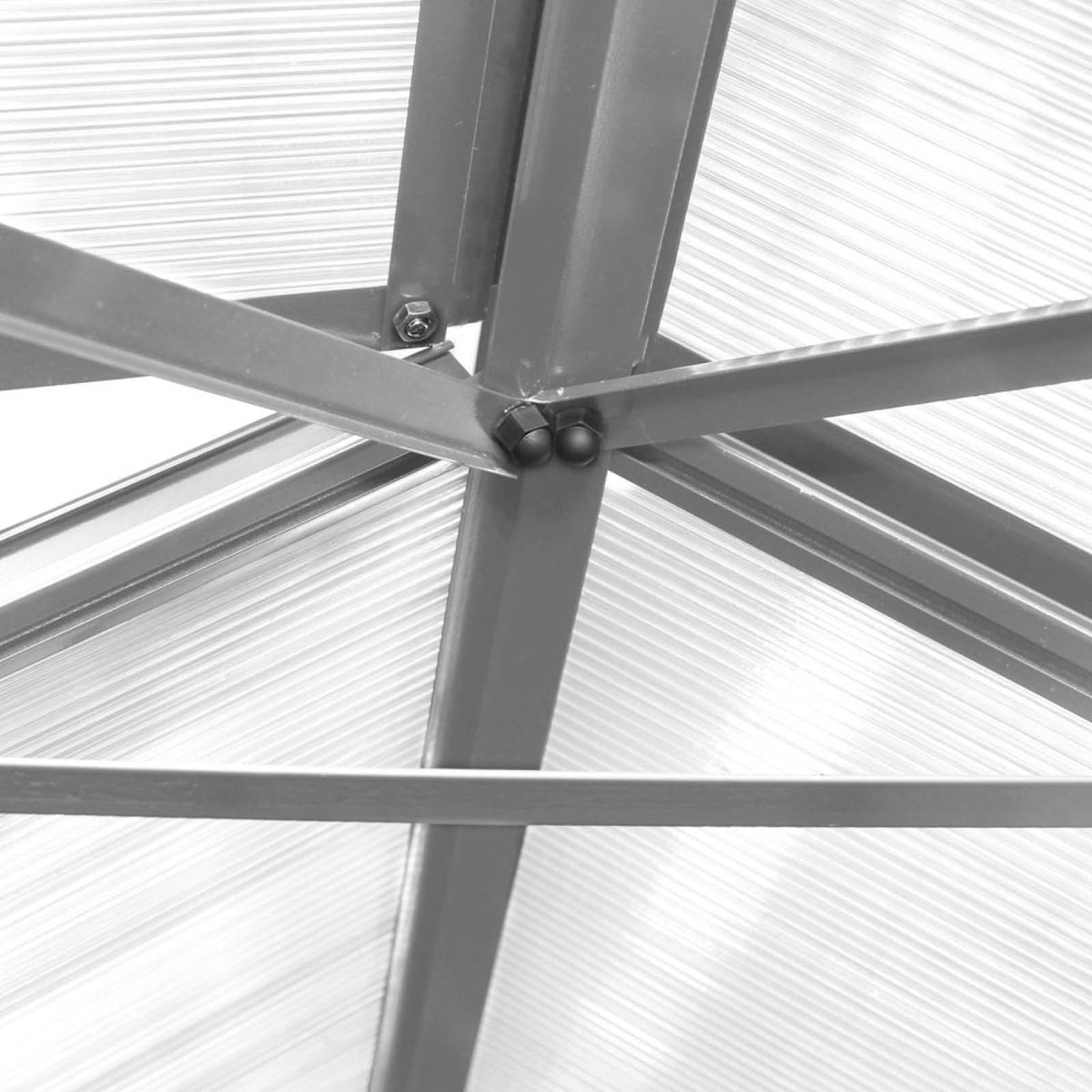Aluminium-Gewächshaus 190x190x195