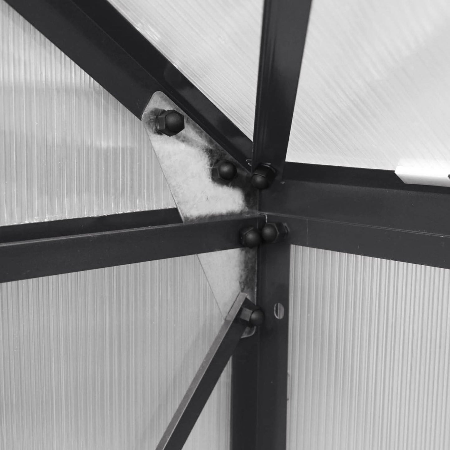 Aluminium Gewächshaus 250x190x195 anthrazit