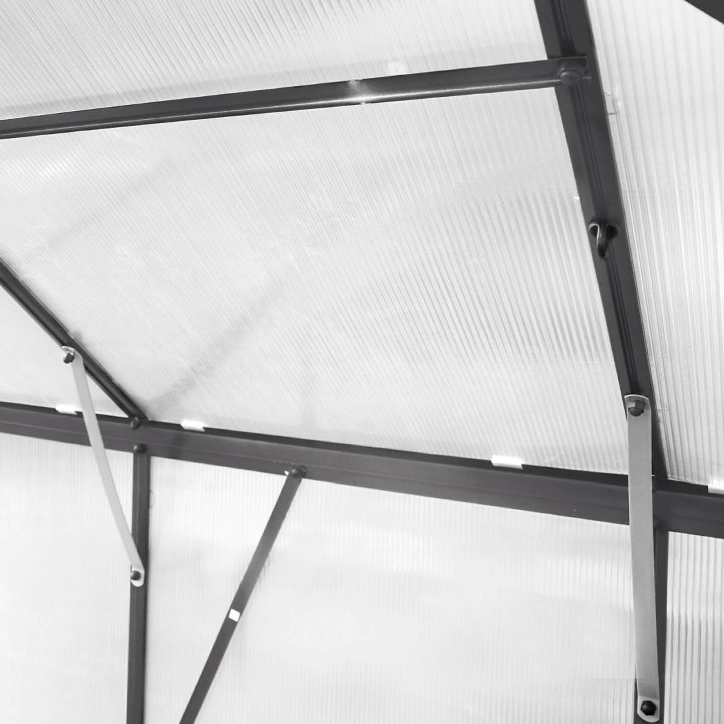 Aluminium Gewächshaus 250x190x195 anthrazit