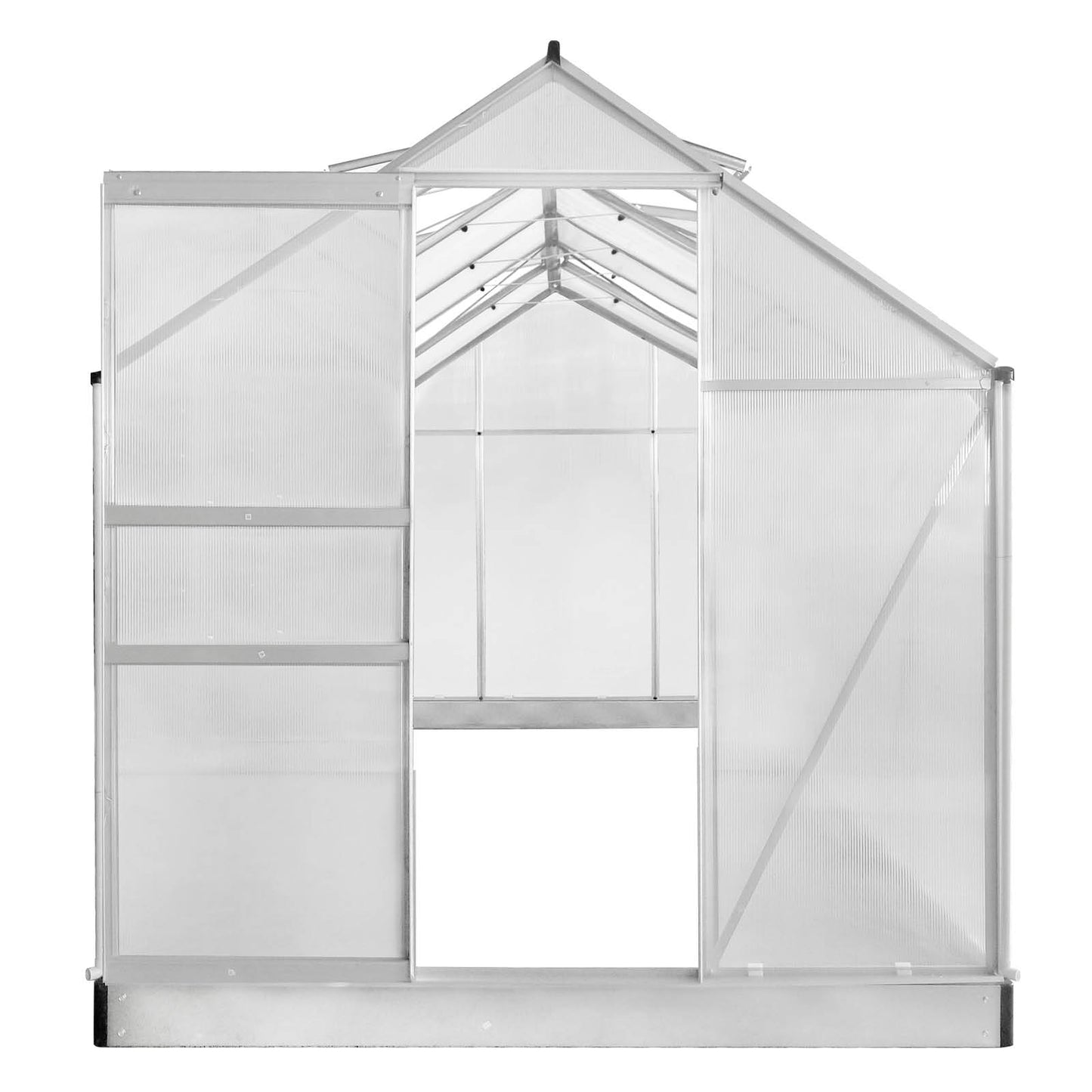 Aluminium Gewächshaus 380x190x195