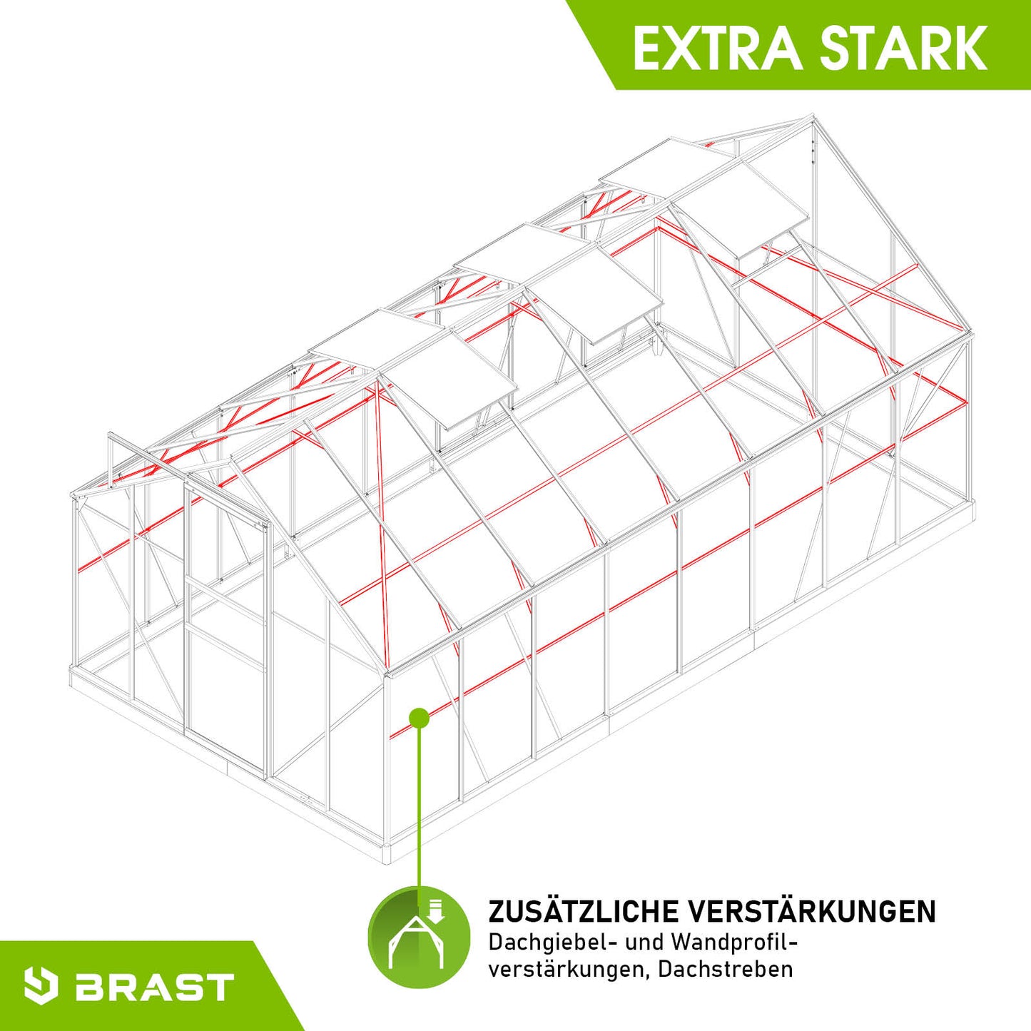 Aluminium Gewächshaus mit Fundament, begehbares Gewächshaus für Garten, windsicheres Gewächshaus Treibhaus.