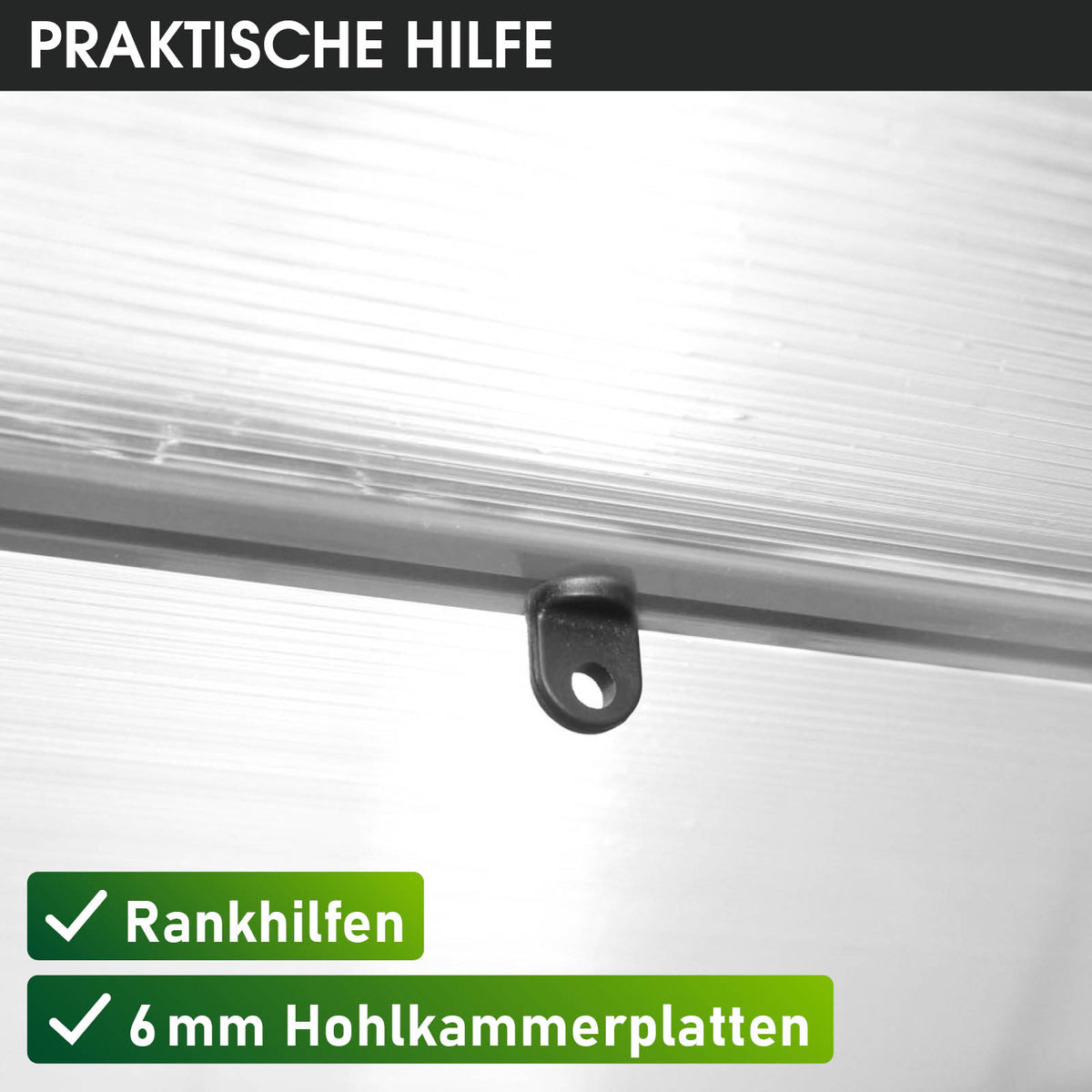 Aluminium Gewächshaus 430x250x235