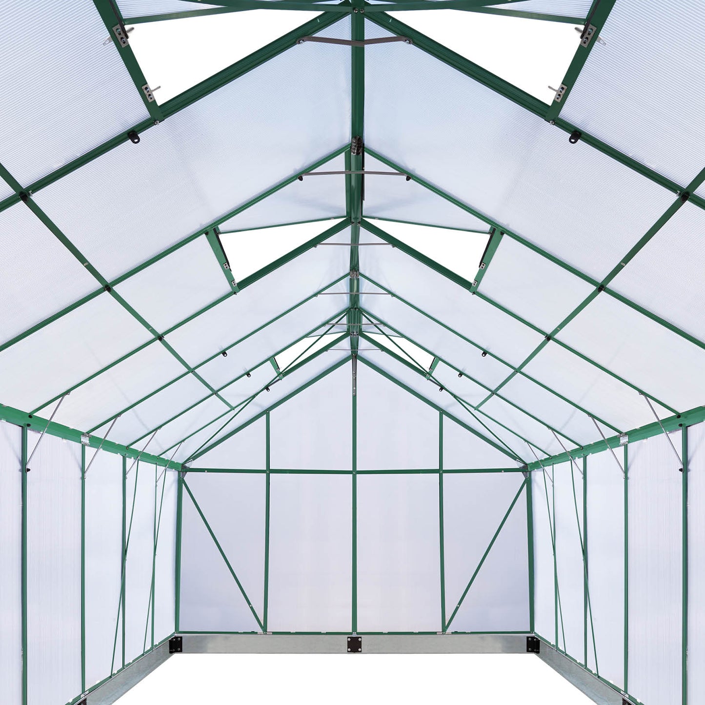 Aluminium Gewächshaus 430x250x205 grün