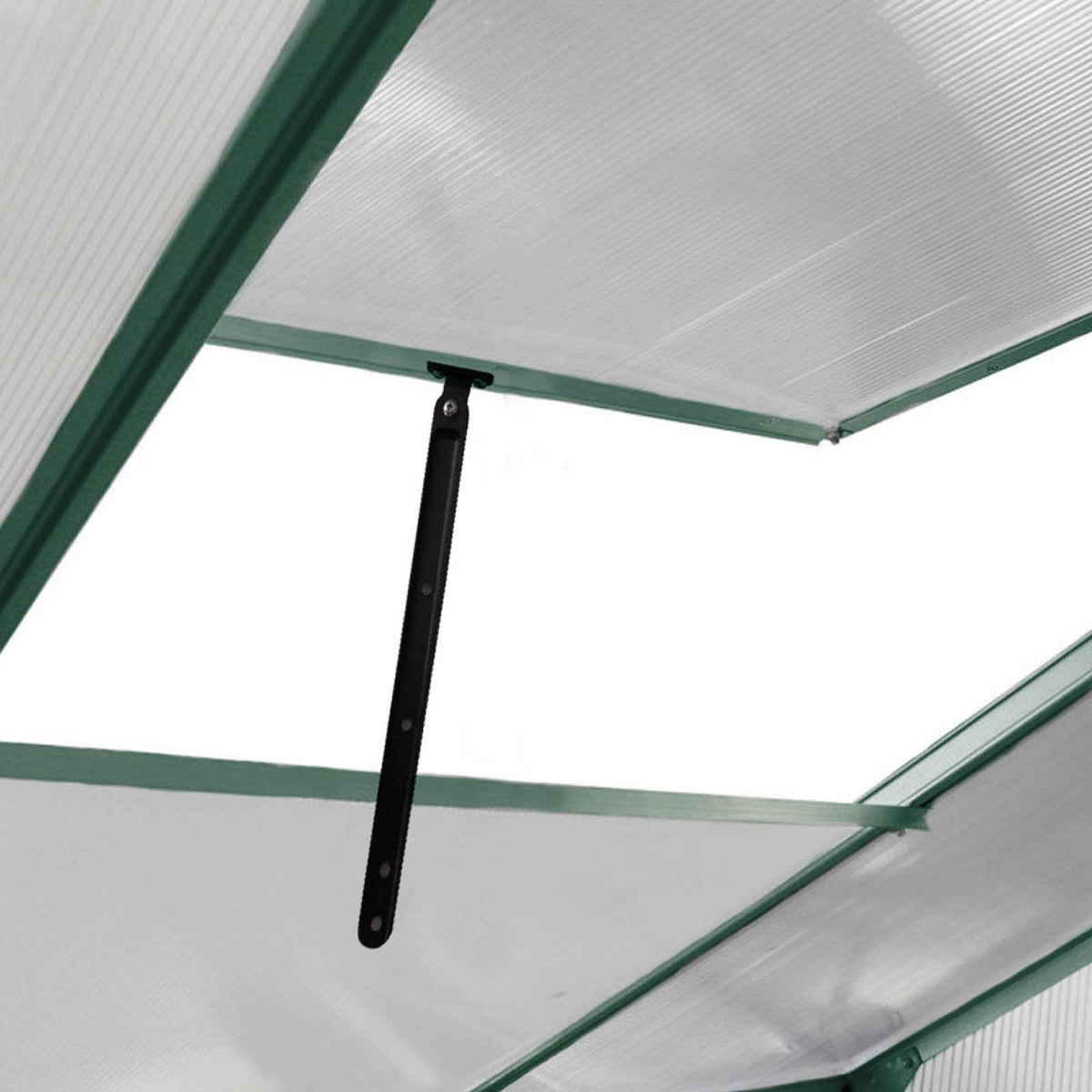 Aluminium-Gewächshaus 190x190x195 grün