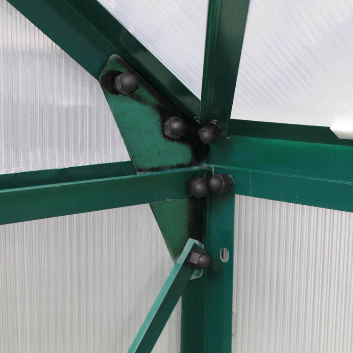 Aluminium-Gewächshaus 190x190x195 grün