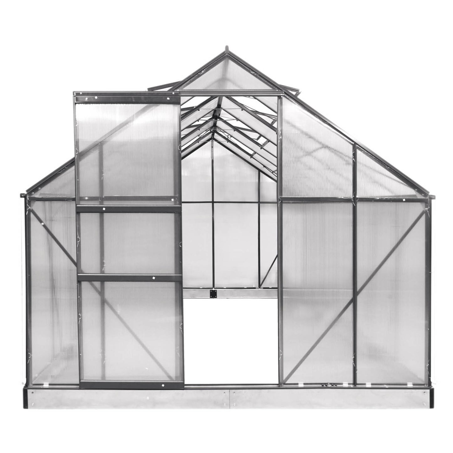 Aluminium-Gewächshaus 430x250x205 grau