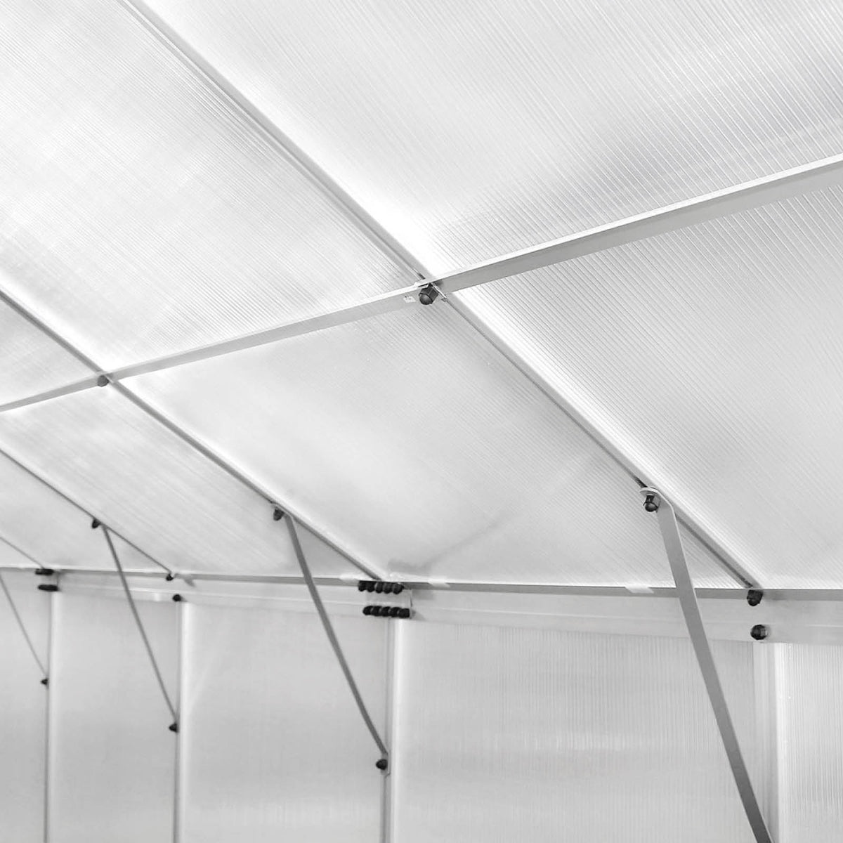 Aluminium-Gewächshaus 380x250x235