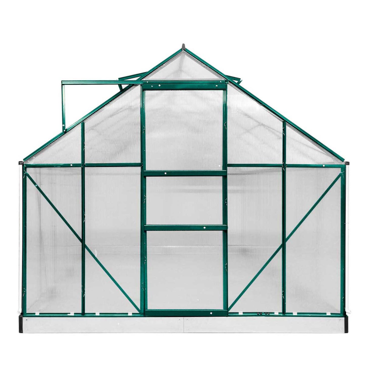 Aluminium-Gewächshaus 250x250x205 grün