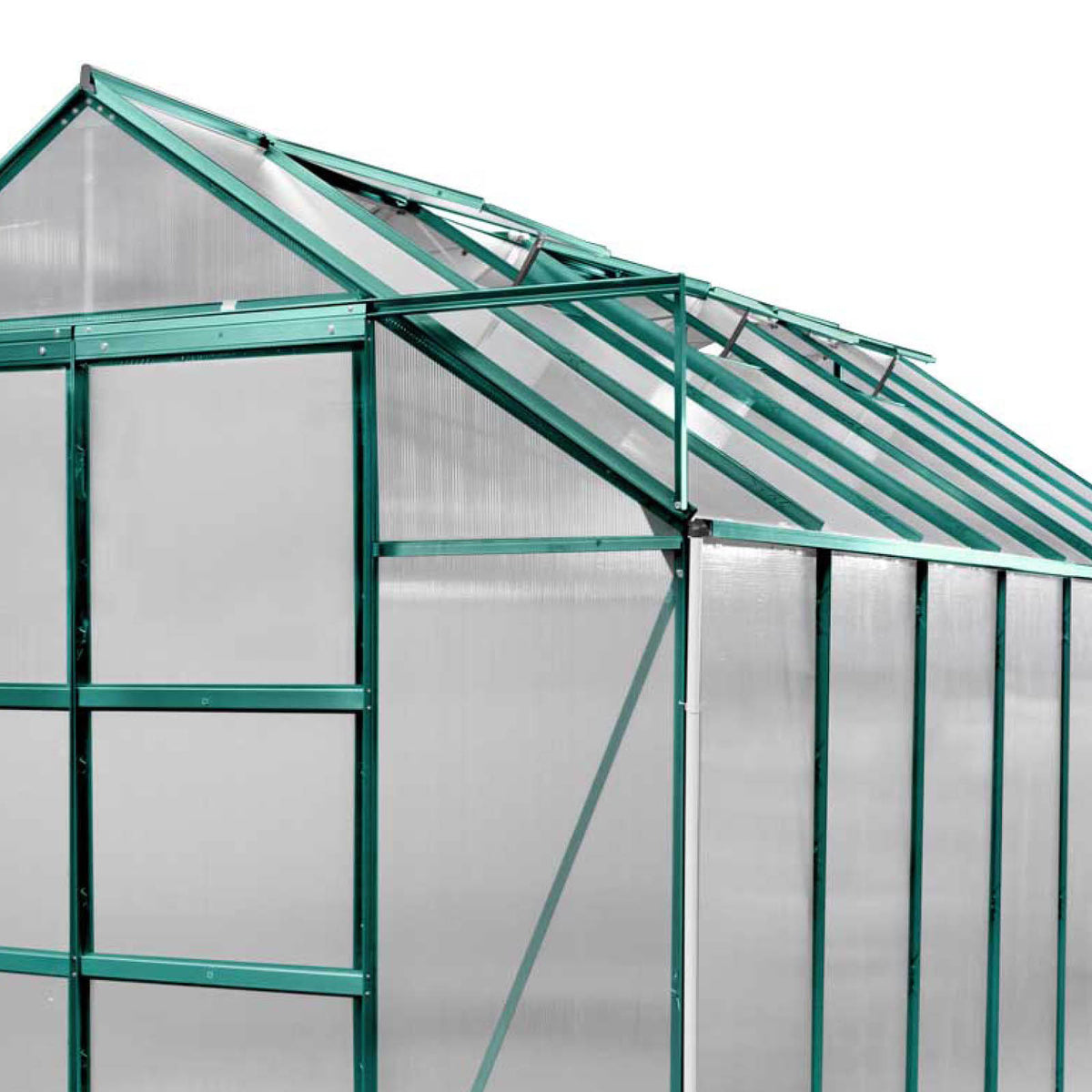 Aluminium-Gewächshaus 490x250x235 grün