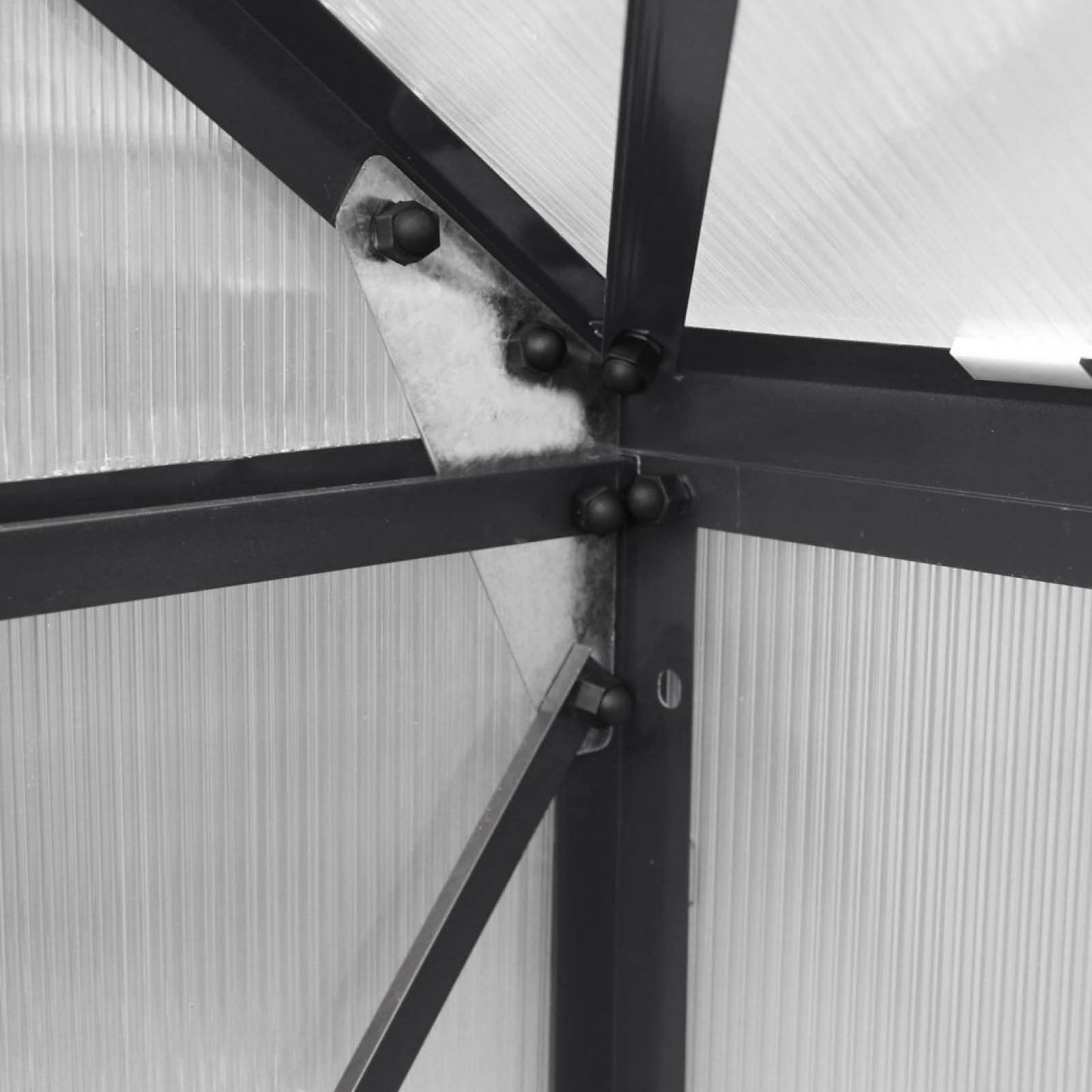 Aluminium-Gewächshaus 250x250x205 anthrazit