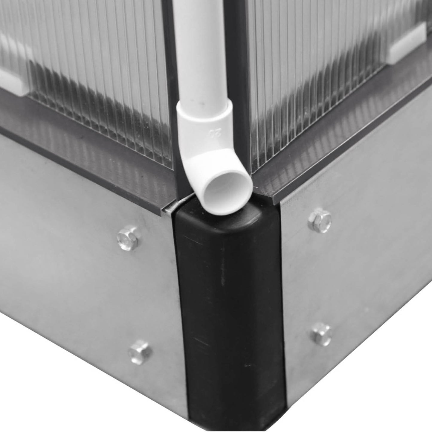 Aluminium-Gewächshaus 250x250x205 anthrazit