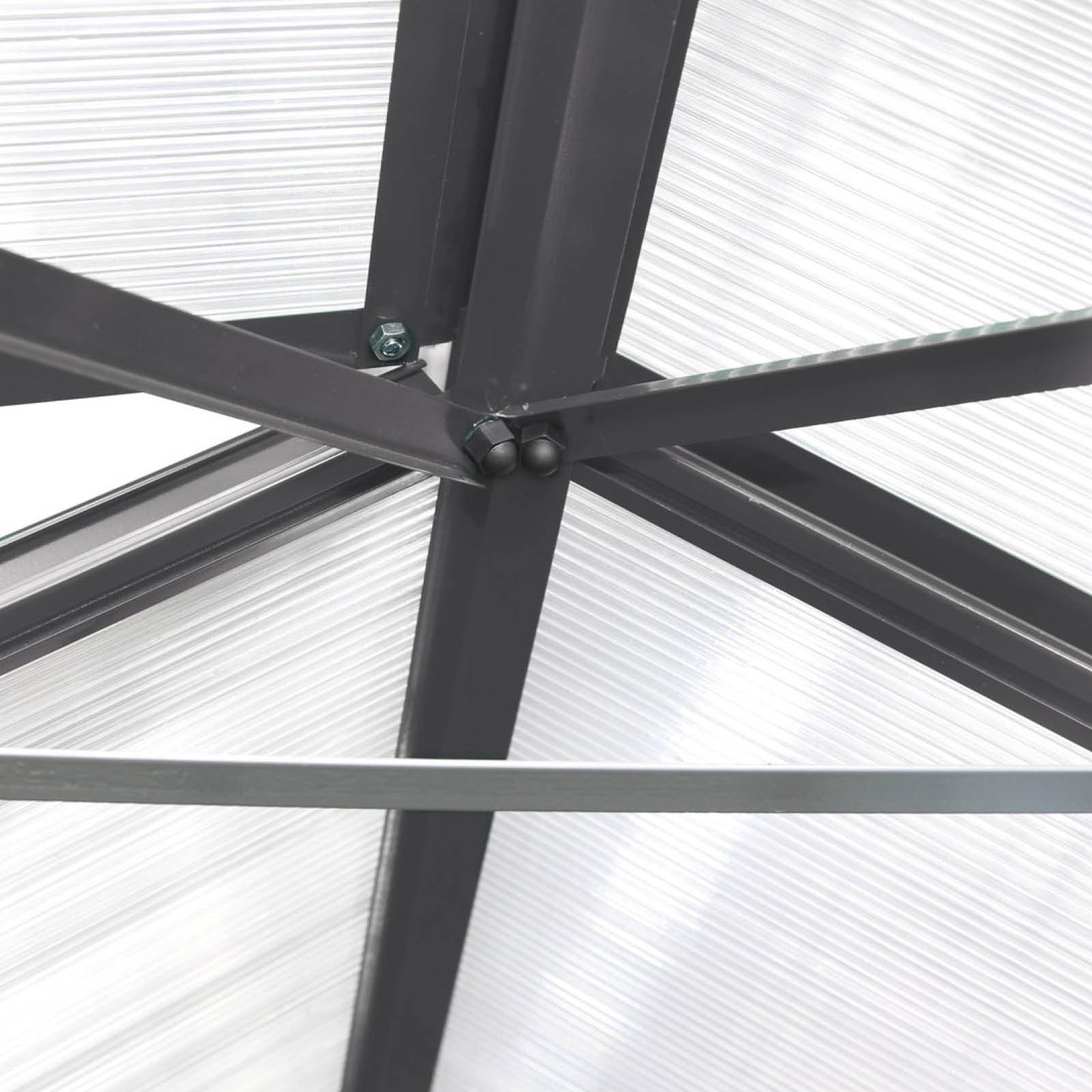 Aluminium-Gewächshaus 250x250x205 anthrazit