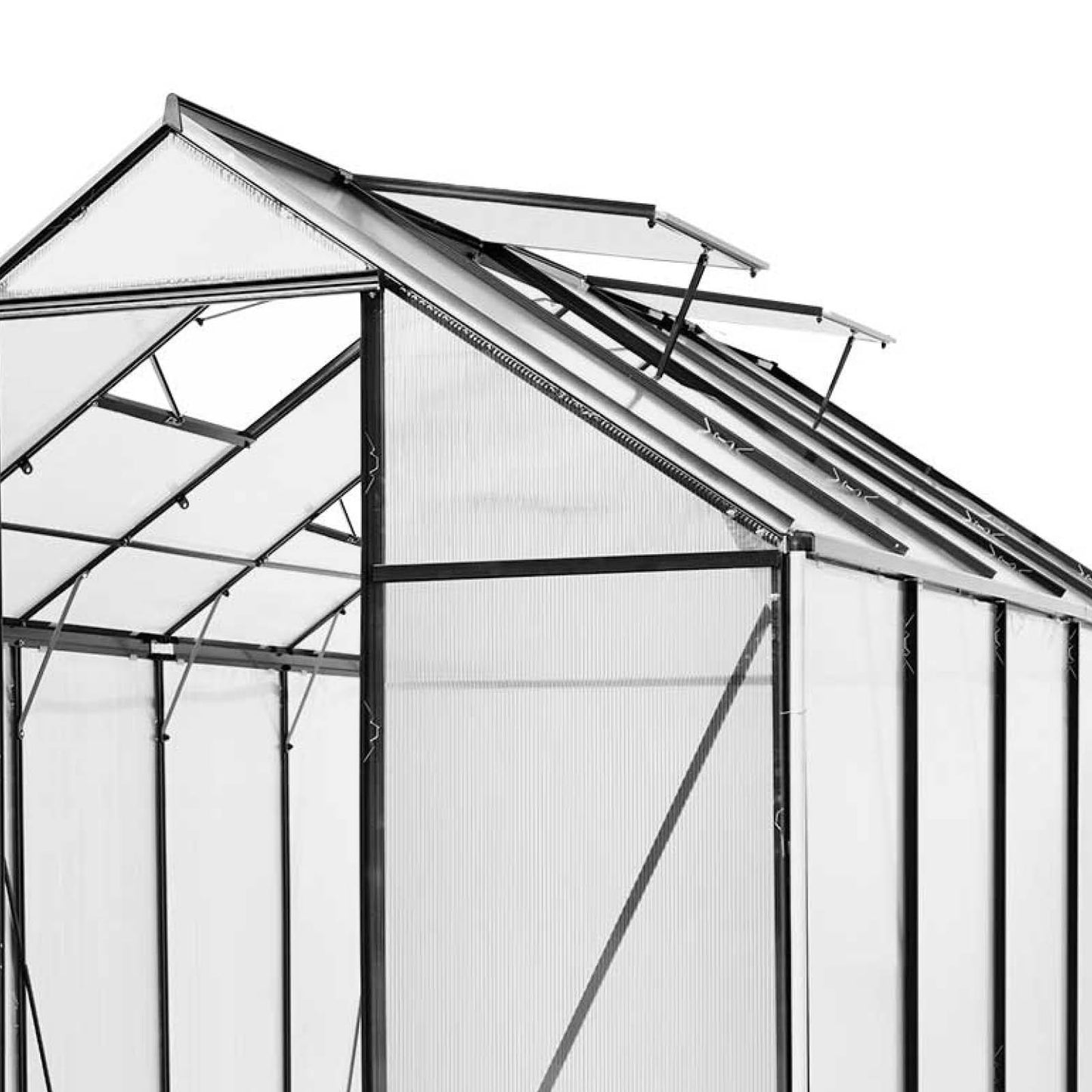 Aluminium-Gewächshaus 310x190x195 anthrazit