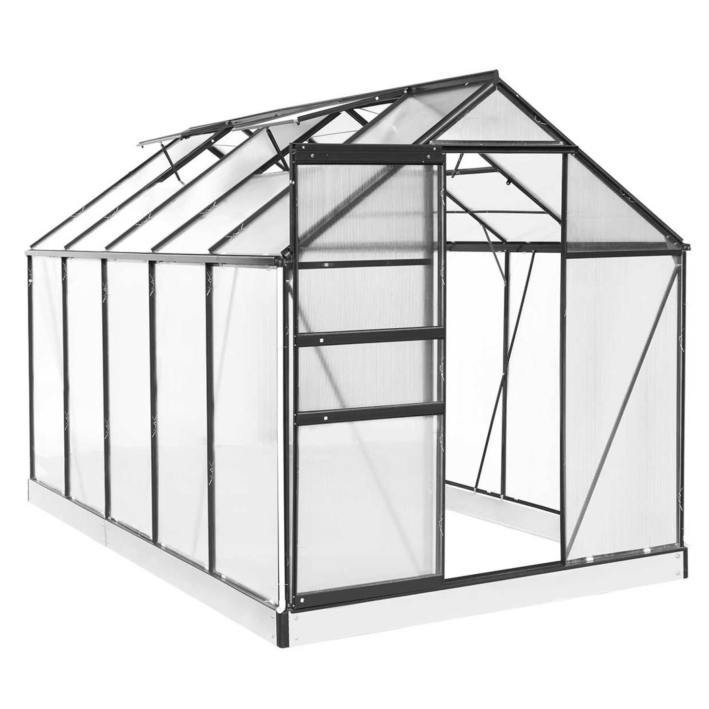 Aluminium-Gewächshaus 310x190x195 anthrazit
