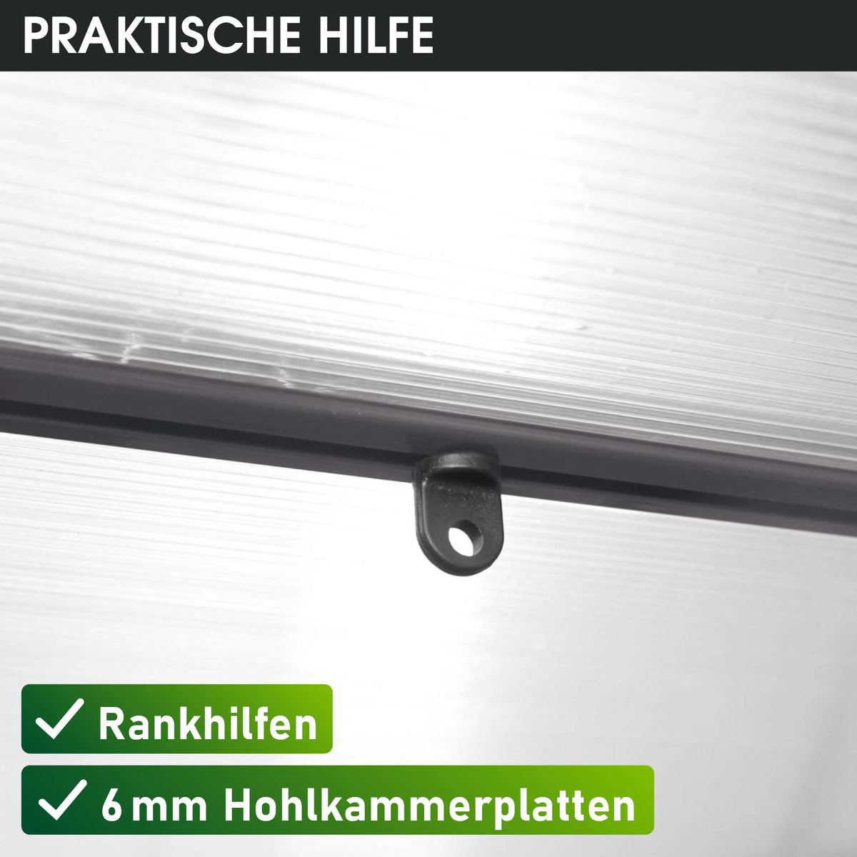 Aluminium-Gewächshaus 310x250x205 anthrazit