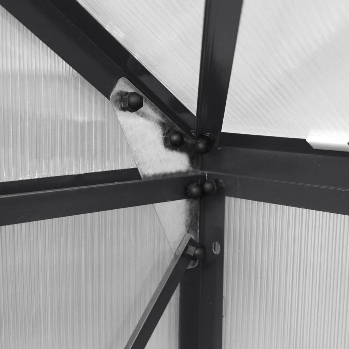 Aluminium-Gewächshaus 310x250x235 anthrazit