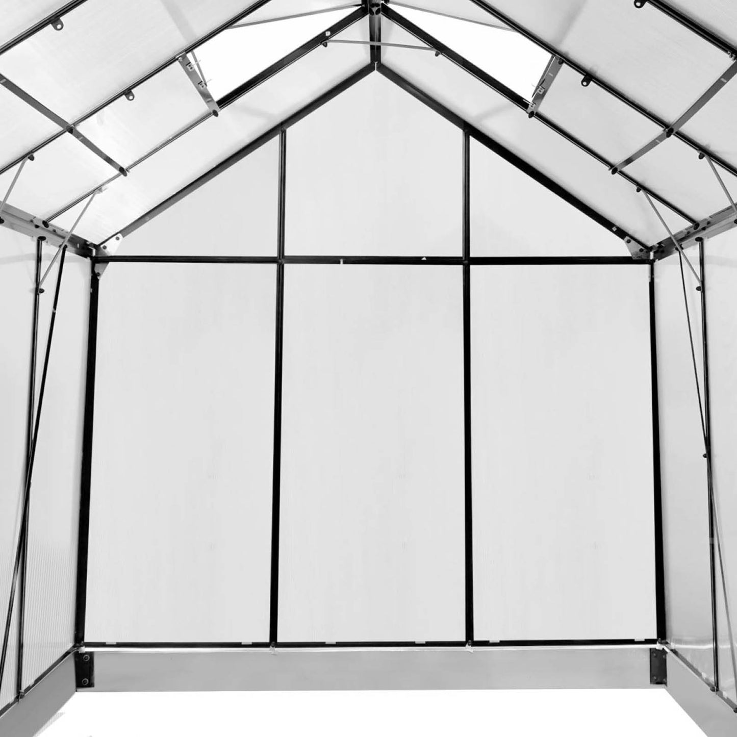 Aluminium-Gewächshaus 380x190x195 anthrazit