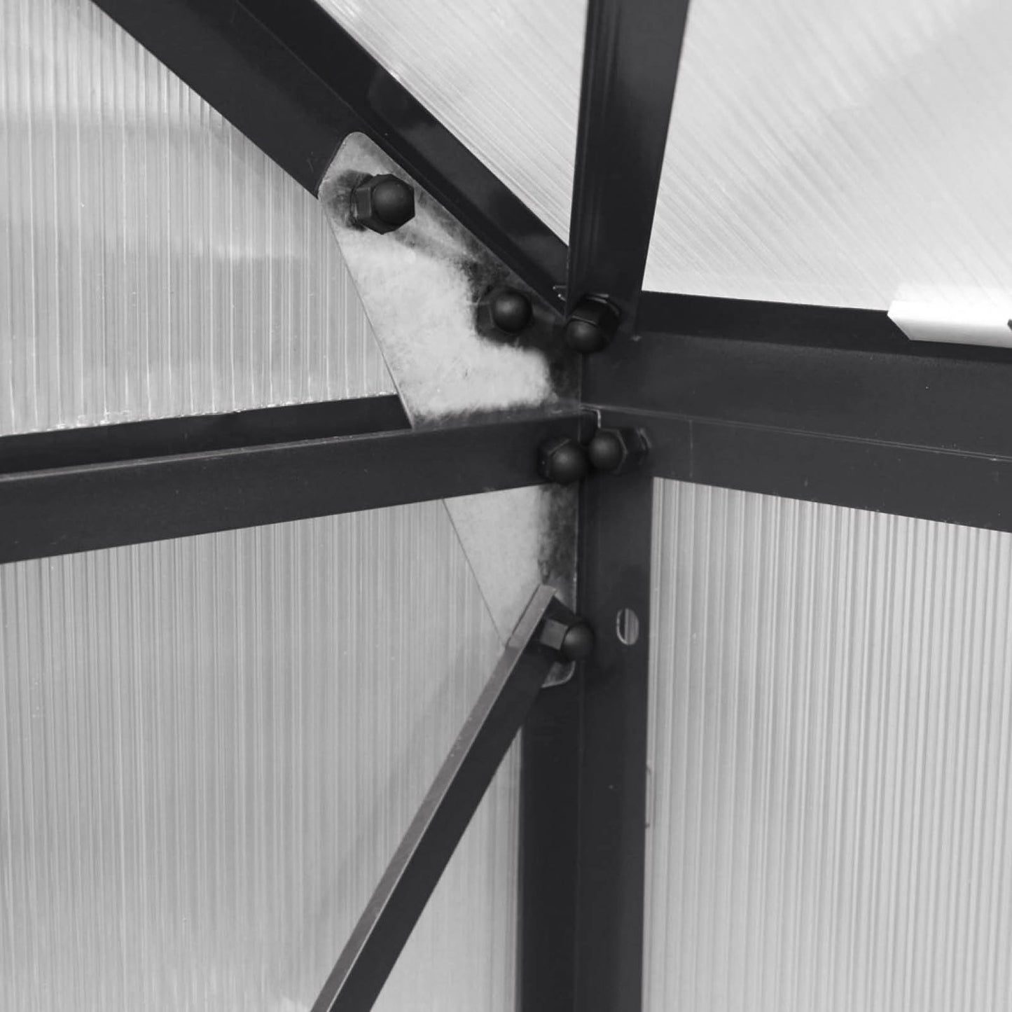 Aluminium-Gewächshaus 380x190x195 anthrazit