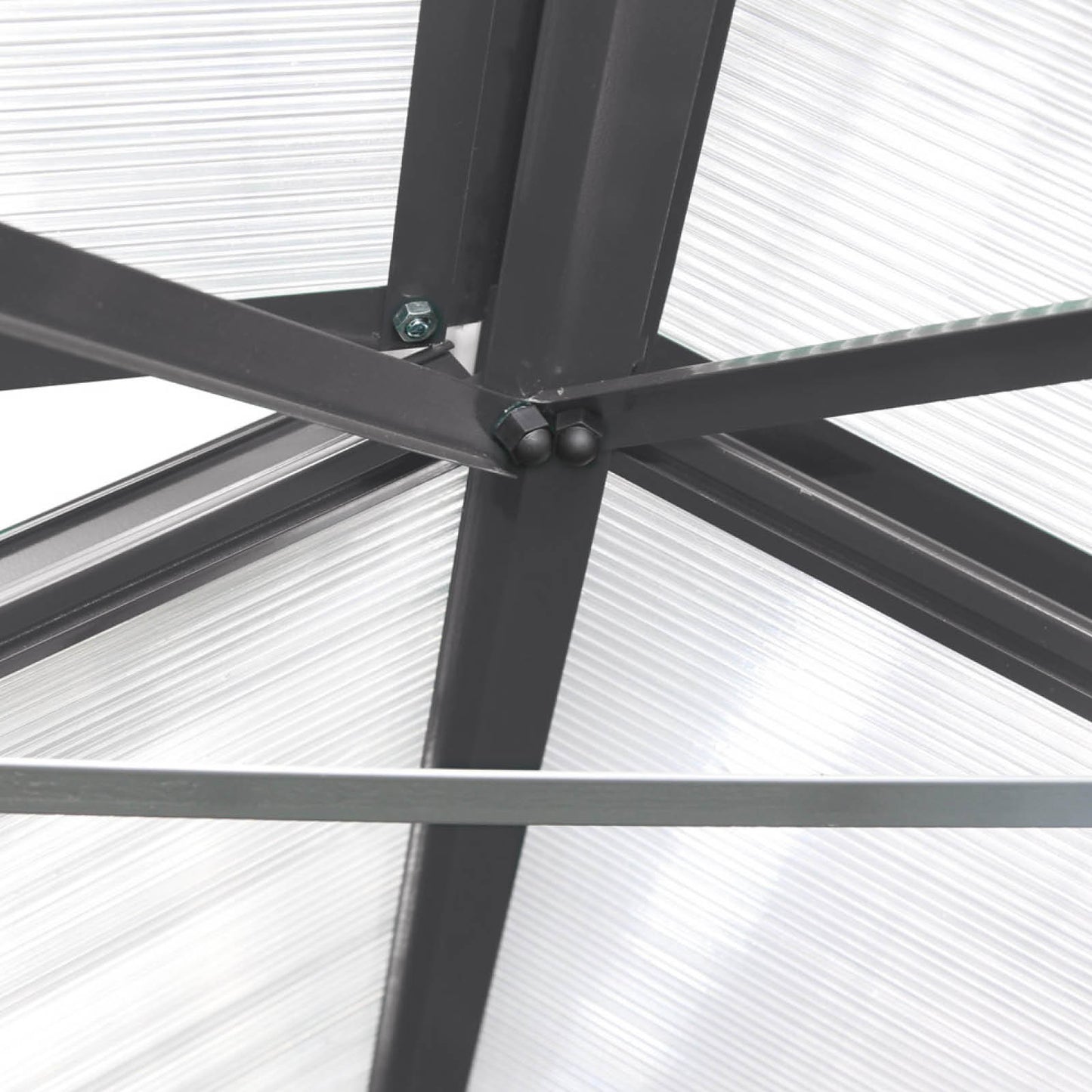 Aluminium-Gewächshaus 380x190x195 anthrazit