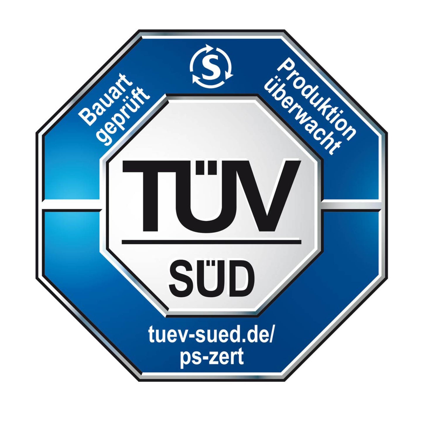 TÜV Süd Prüfsiegel zertifiziert für aluminium gewächshaus und gewächshaus mit fundament.
