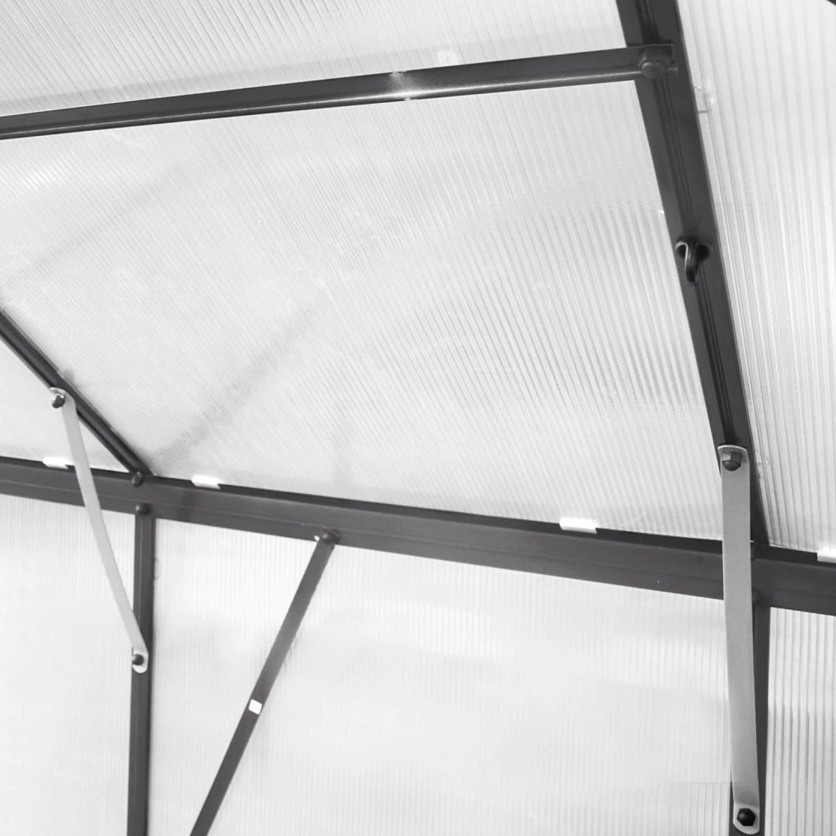 Aluminium-Gewächshaus 380x250x235 anthrazit