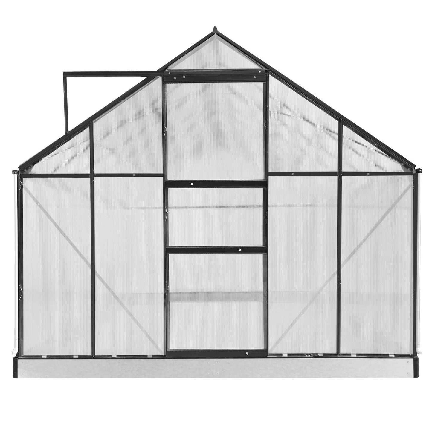 Aluminium-Gewächshaus 490x250x205 anthrazit
