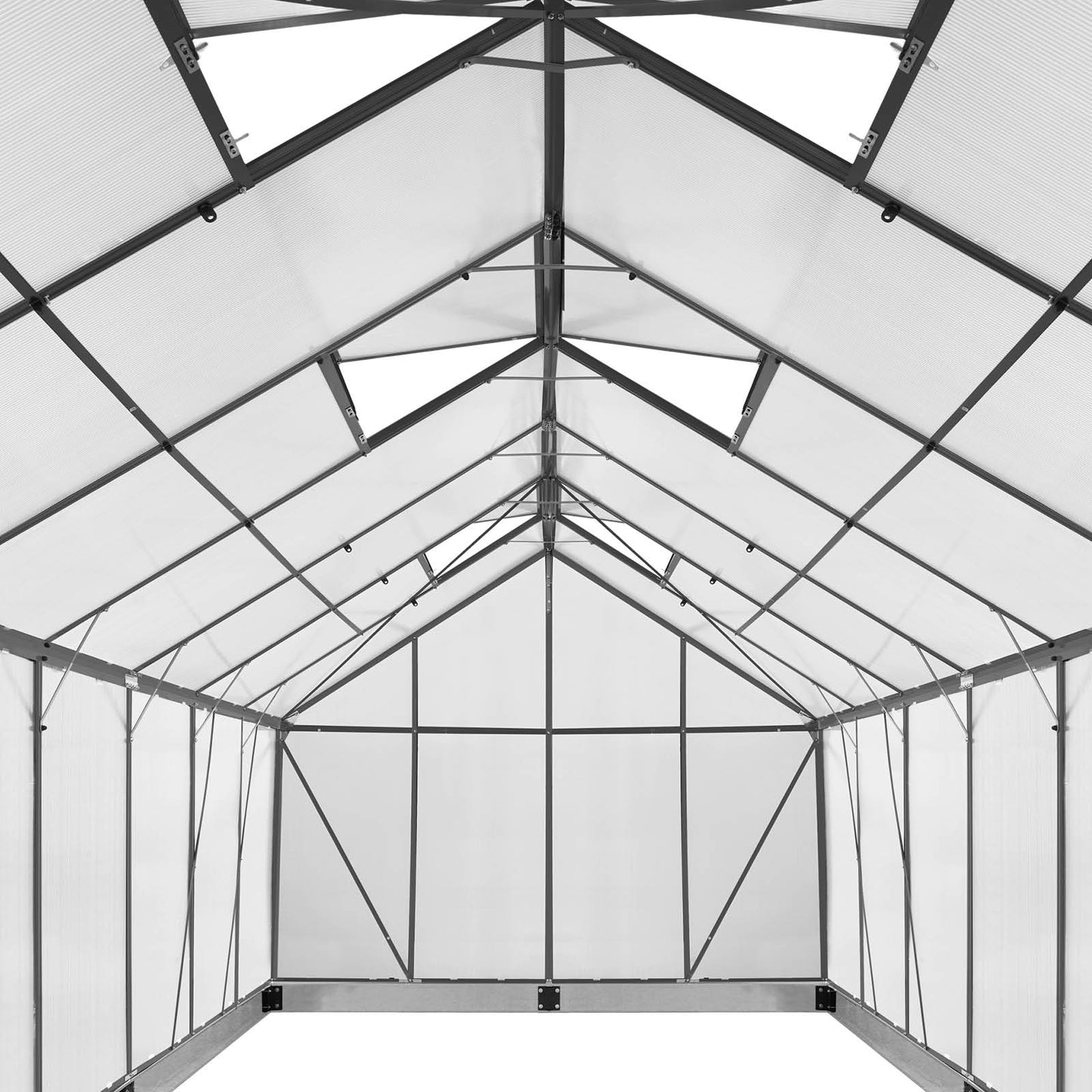 Aluminium-Gewächshaus 490x250x205 anthrazit