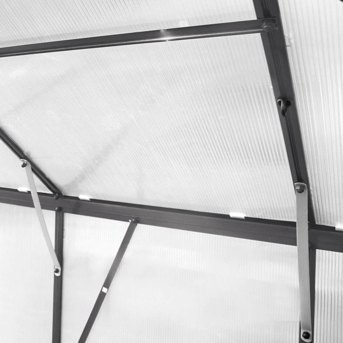 Aluminium-Gewächshaus 490x250x205 anthrazit