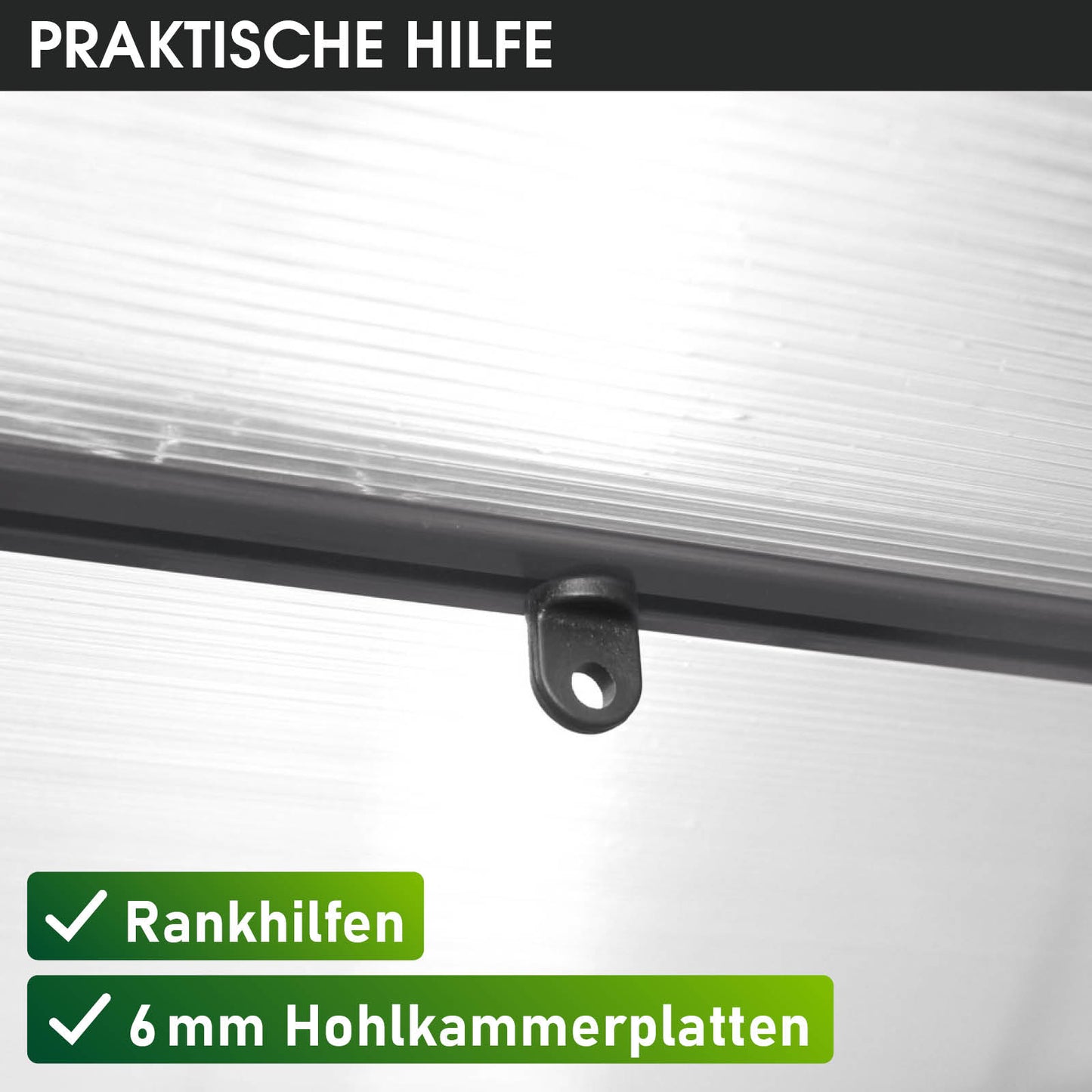 Aluminium Gewächshaus 130x190x195 anthrazit