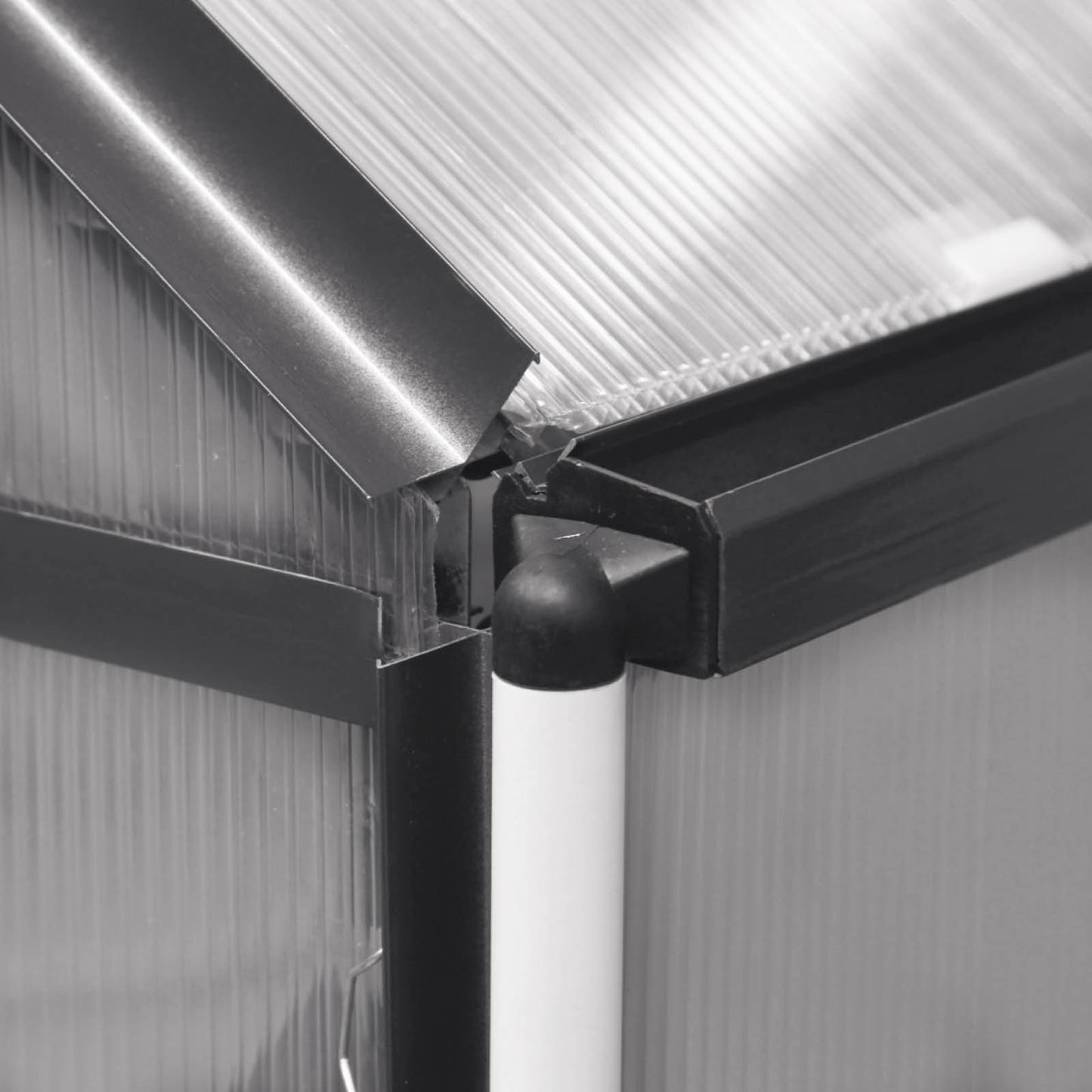 Aluminium Gewächshaus 130x190x195 anthrazit