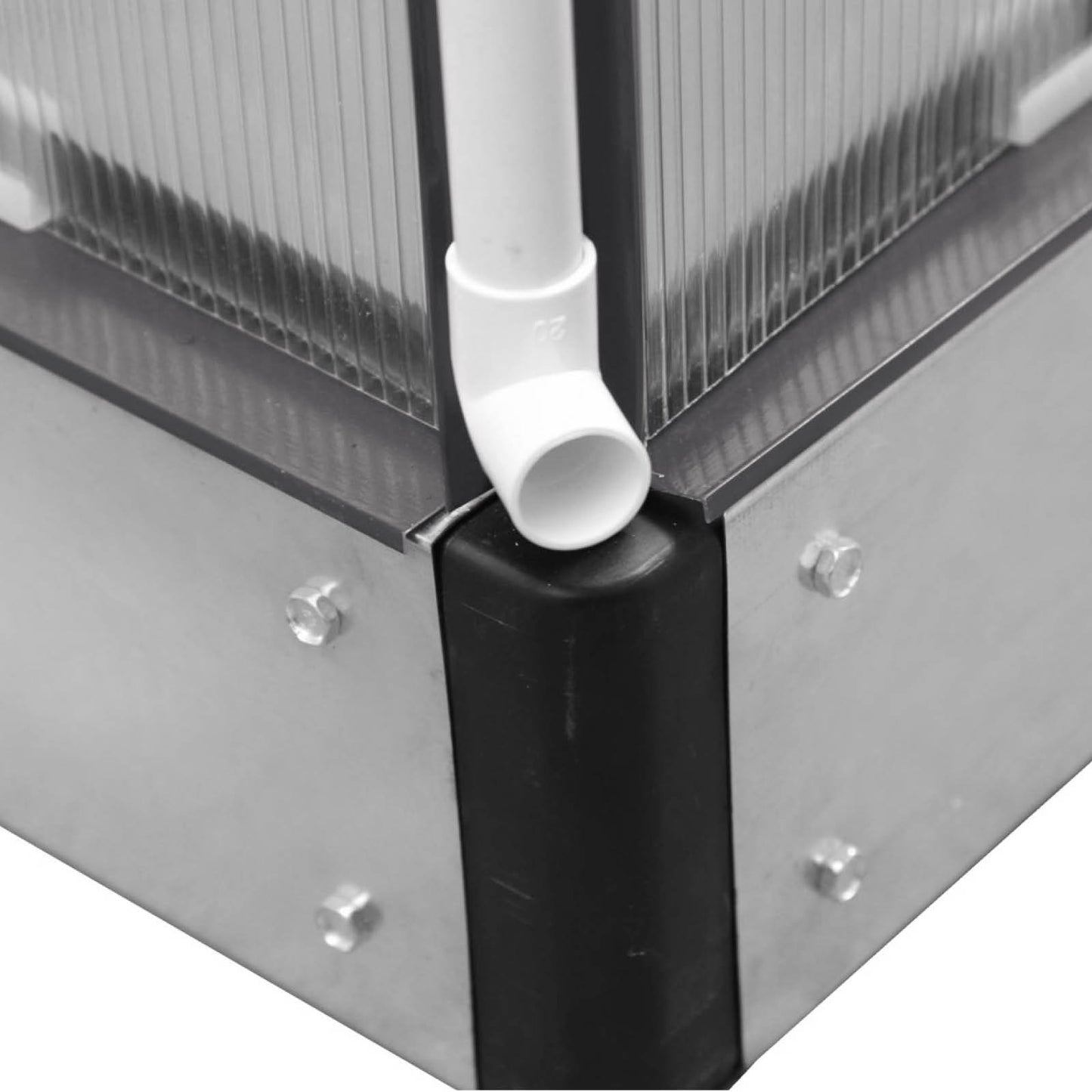 Aluminium Gewächshaus 130x190x195 anthrazit