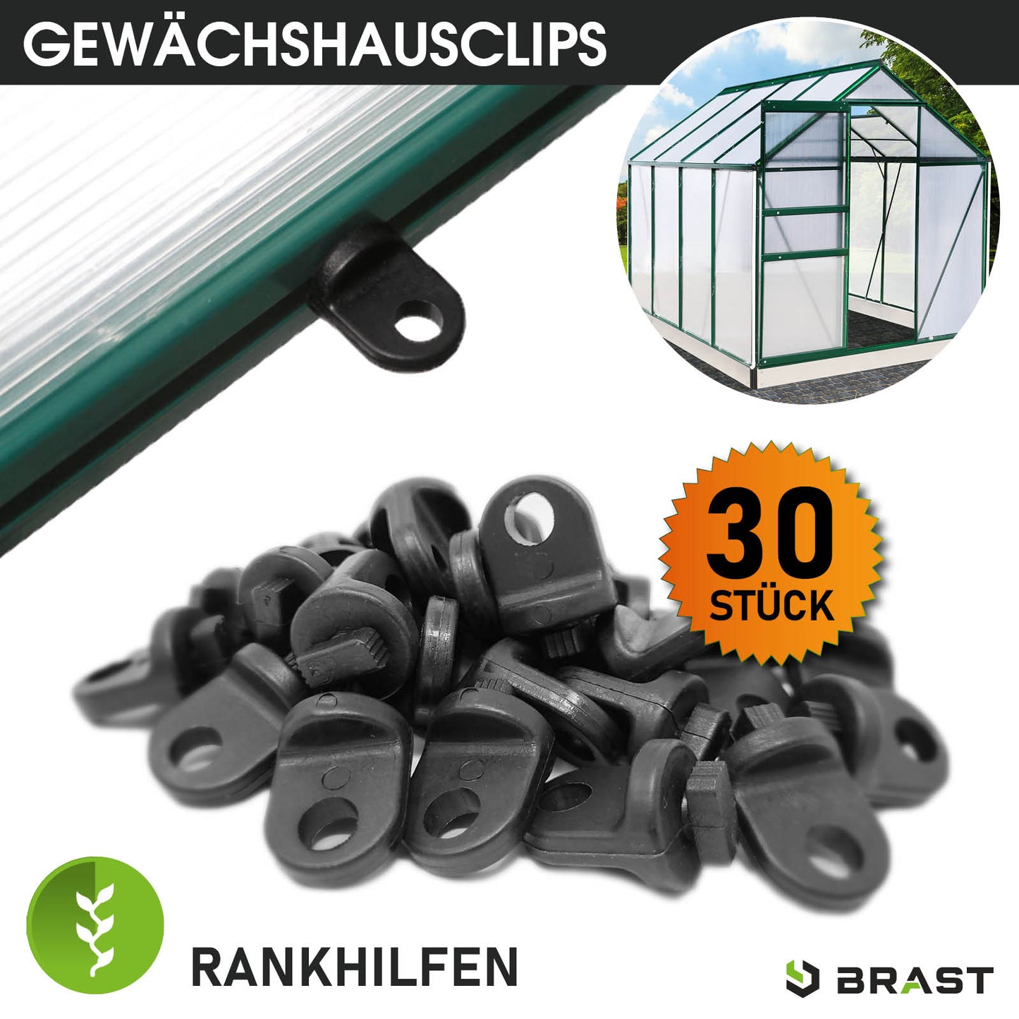 Gewächshaus Clips 30Stk.