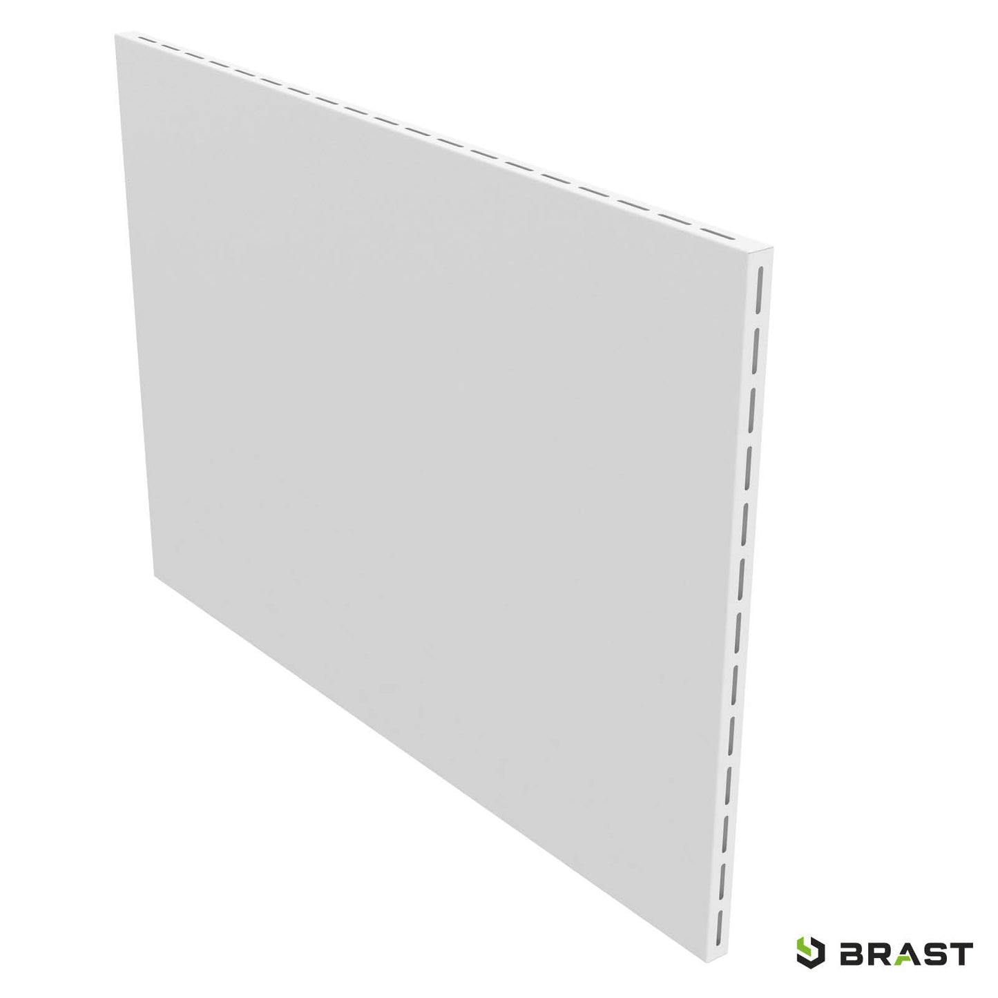 Weiße flache Hybrid Infrarotheizung mit glatter Oberfläche und schlankem Design.