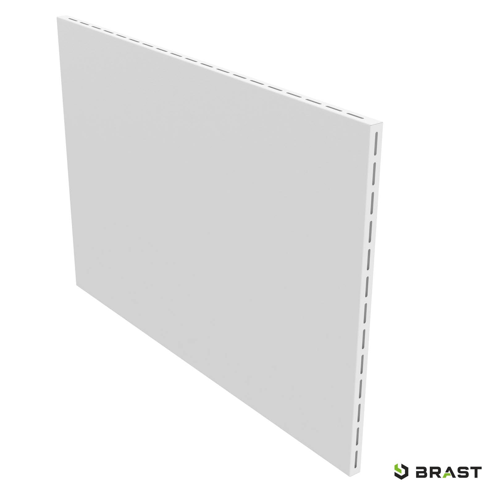 Weiße flache Hybrid Infrarotheizung mit glatter Oberfläche und schlankem Design.