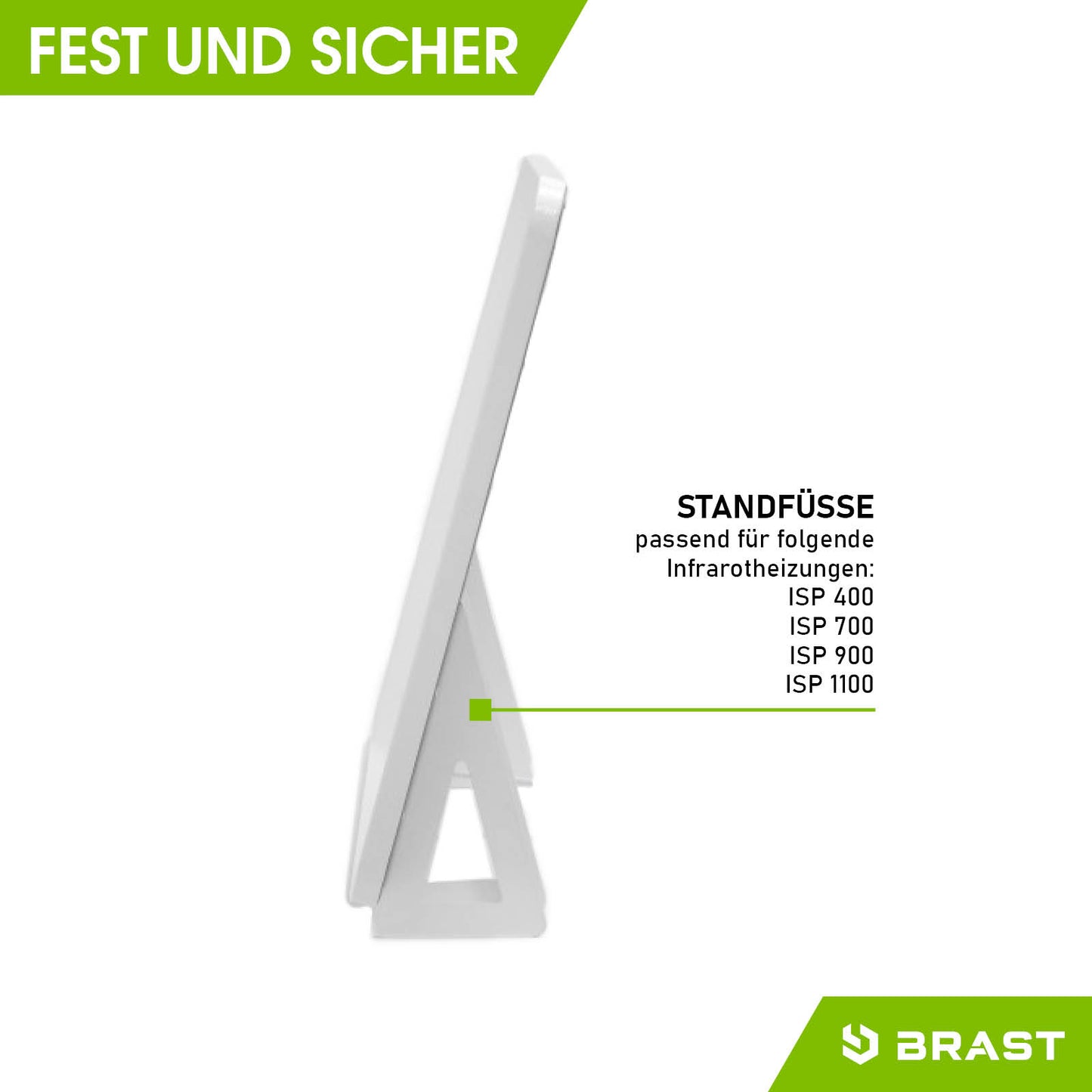 Metall-Standfüße für ISP- Infrarotheizungen