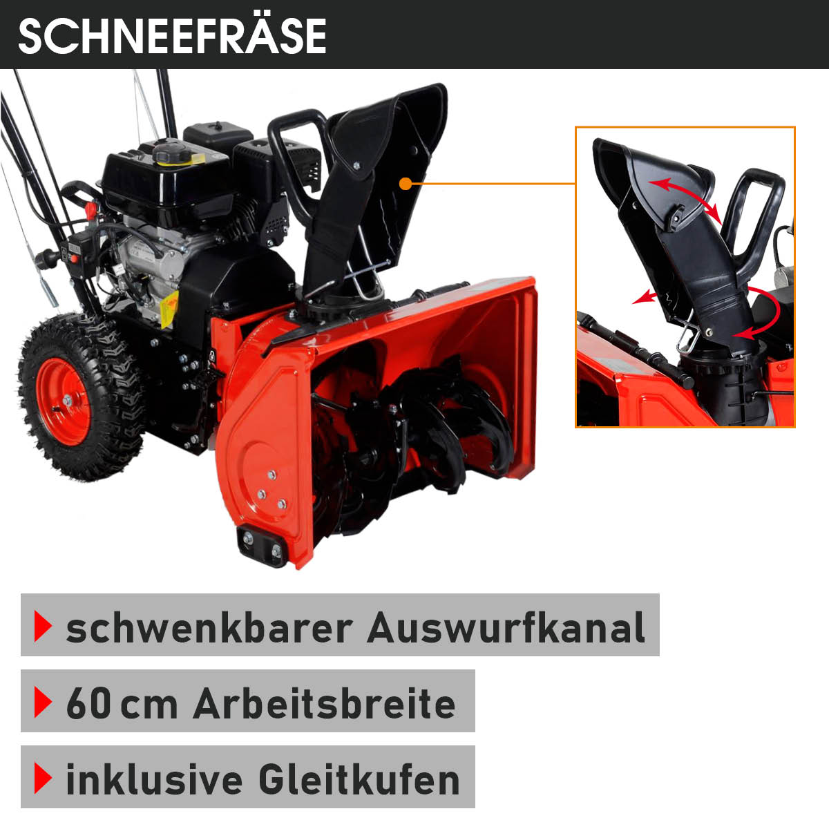 BRAST 4in1 Benzin Kehrmaschine 4100 ESTART