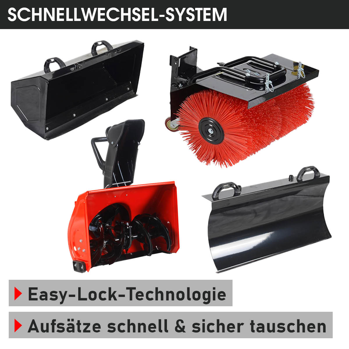 BRAST 4in1 Benzin Kehrmaschine 4100 ESTART