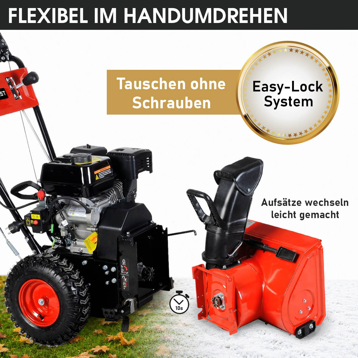 BRAST 4in1 Benzin Kehrmaschine 4100 ESTART