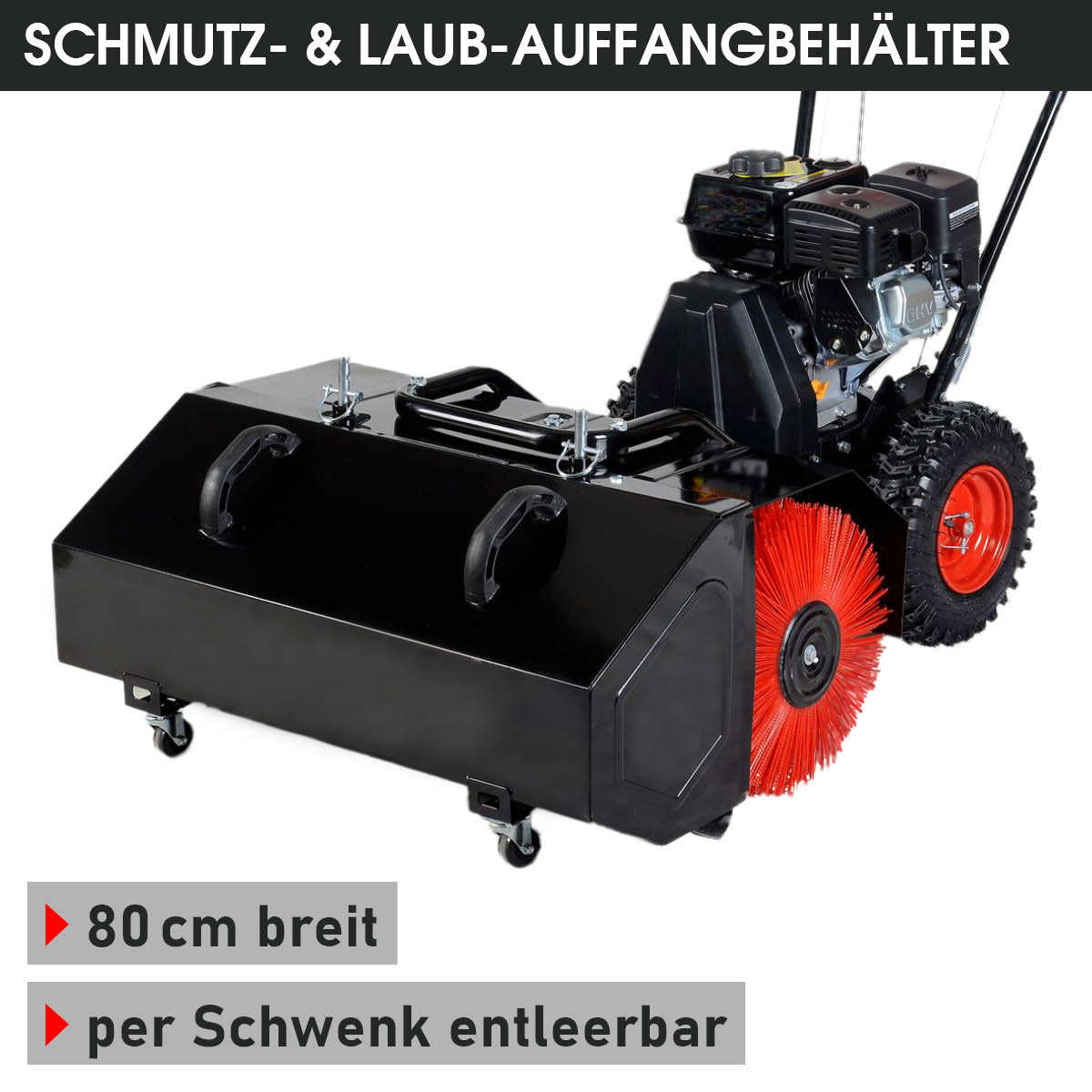 BRAST 2in1 Benzin Kehrmaschine 2100