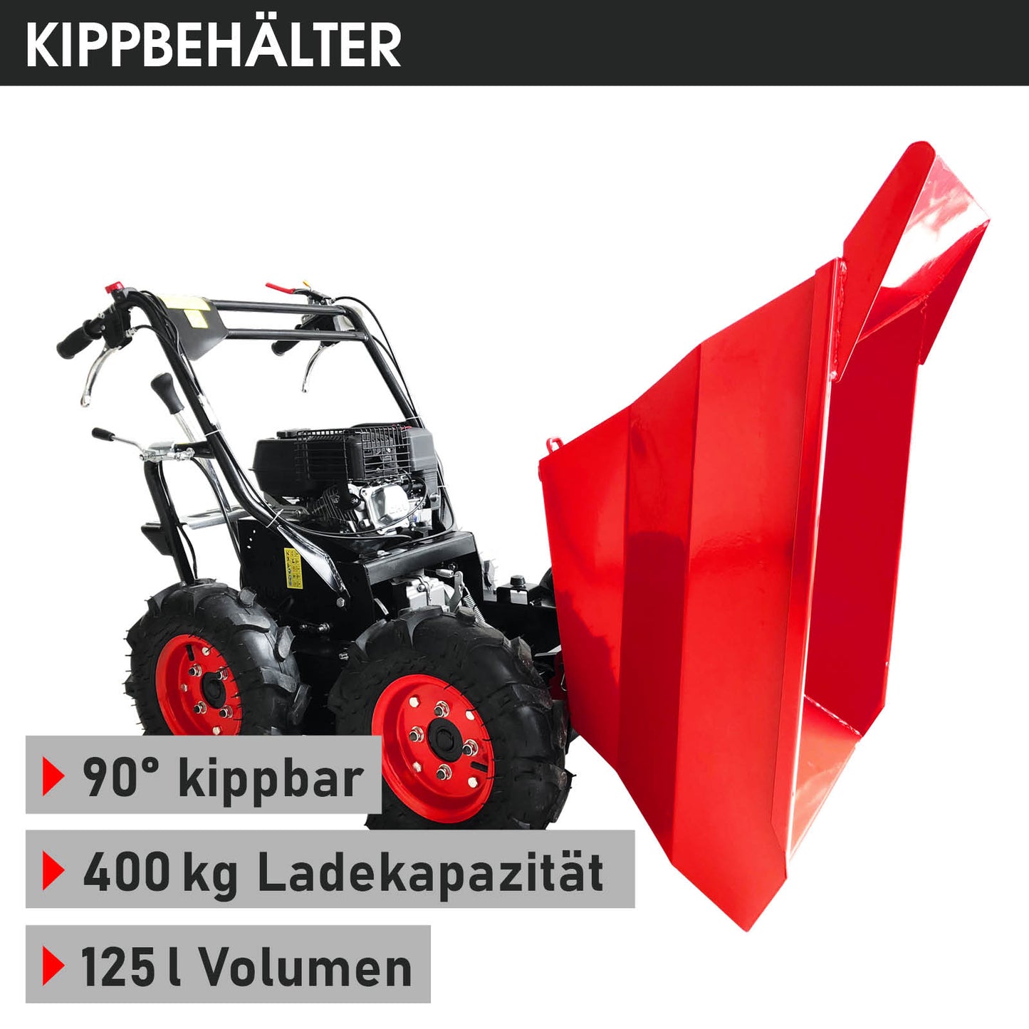 BRAST Benzin Motorschubkarre 6500