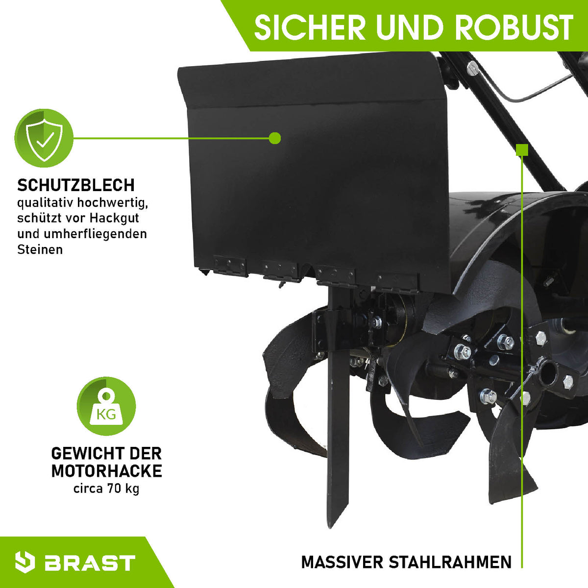 BRAST Benzin Motorhacke 7000