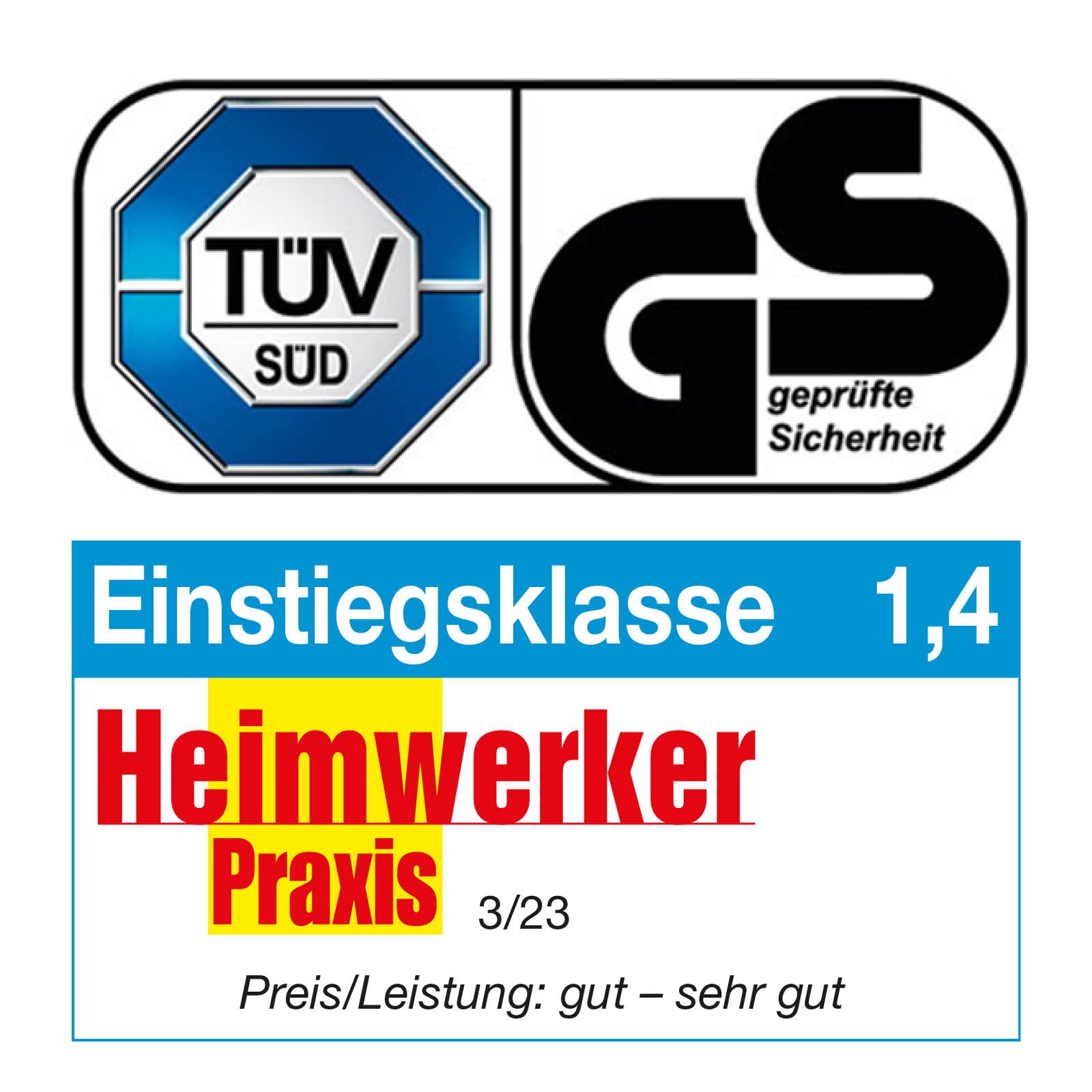 TÜV SÜD und GS geprüfte Bodenfräse Gartenfräse mit bester Einstufung für Heimwerker.