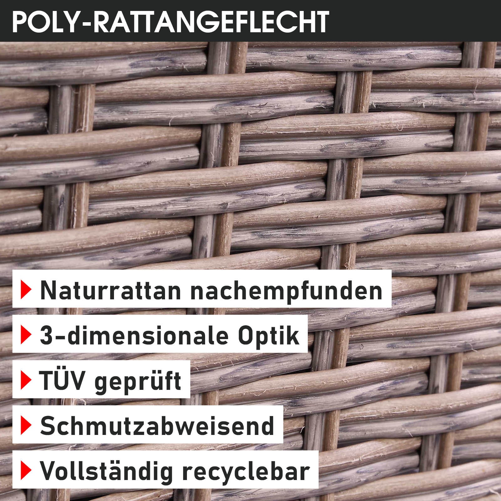 Braune Polyrattan Gartengarnitur mit beigen Sitzkissen, moderne Rattan Sitzgruppe Gartenmöbel Sitzgruppe Balkon Sitzgruppe.